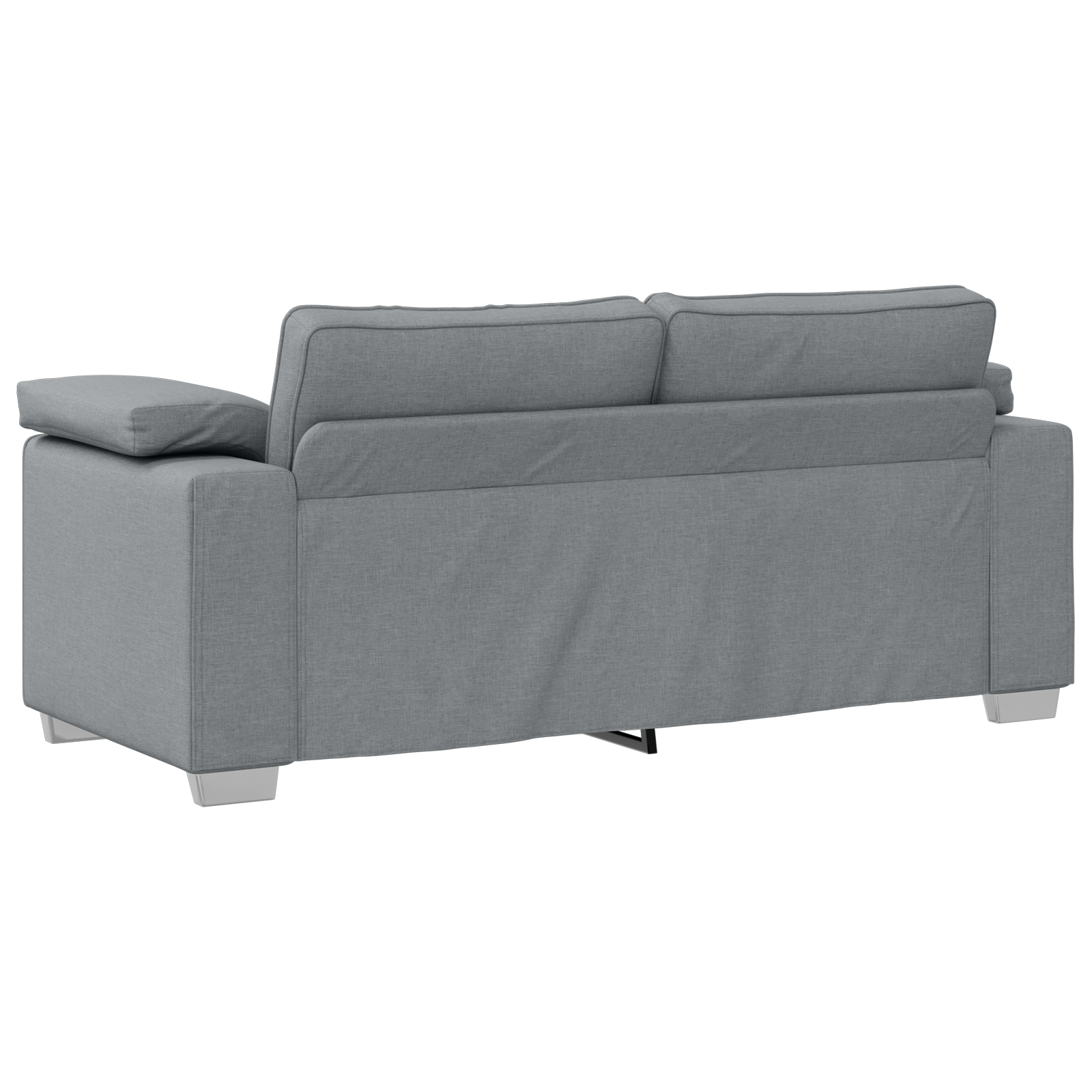 Canapea dubla, gri deschis, 140 cm, textil — imaginea 6
