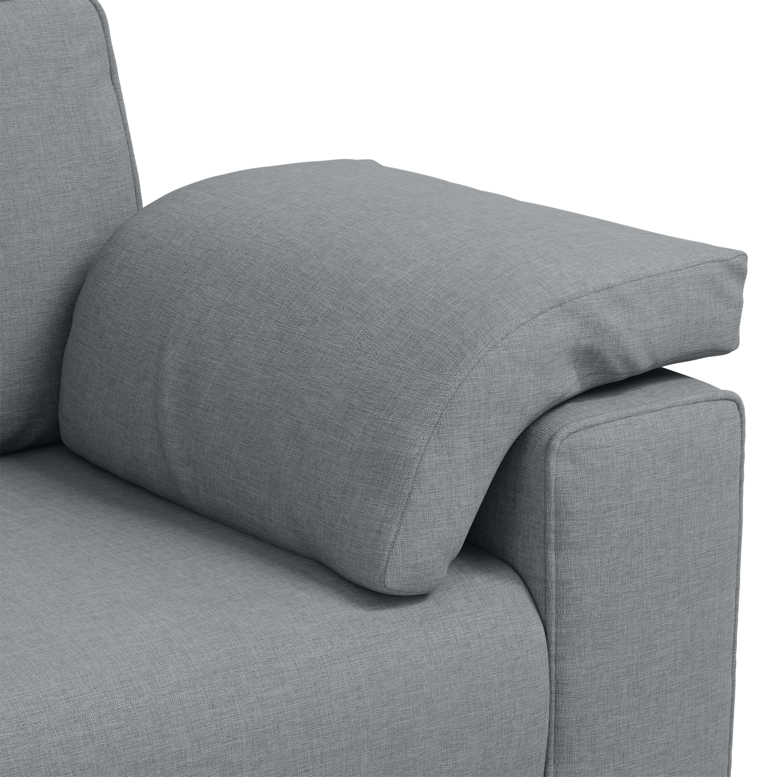Canapea dubla, gri deschis, 140 cm, textil — imaginea 7
