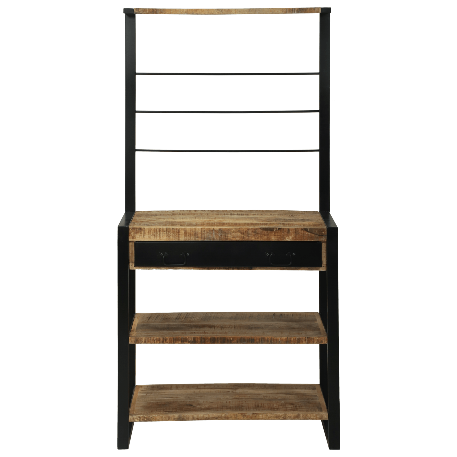 Raft de bucatarie 80x40x160 cm din lemn masiv de mango — imaginea 5