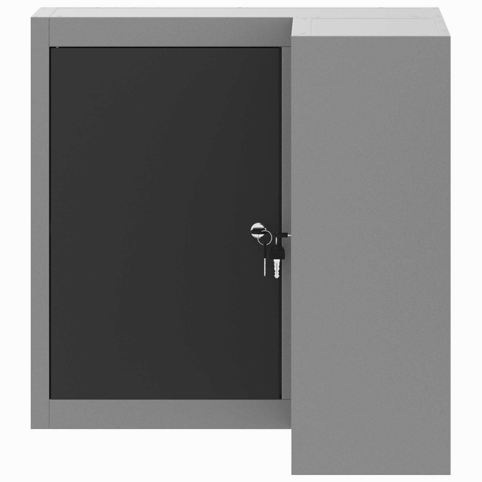 Dulap de unelte de colt, de perete, cu incuietoare, negru, otel — imaginea 6