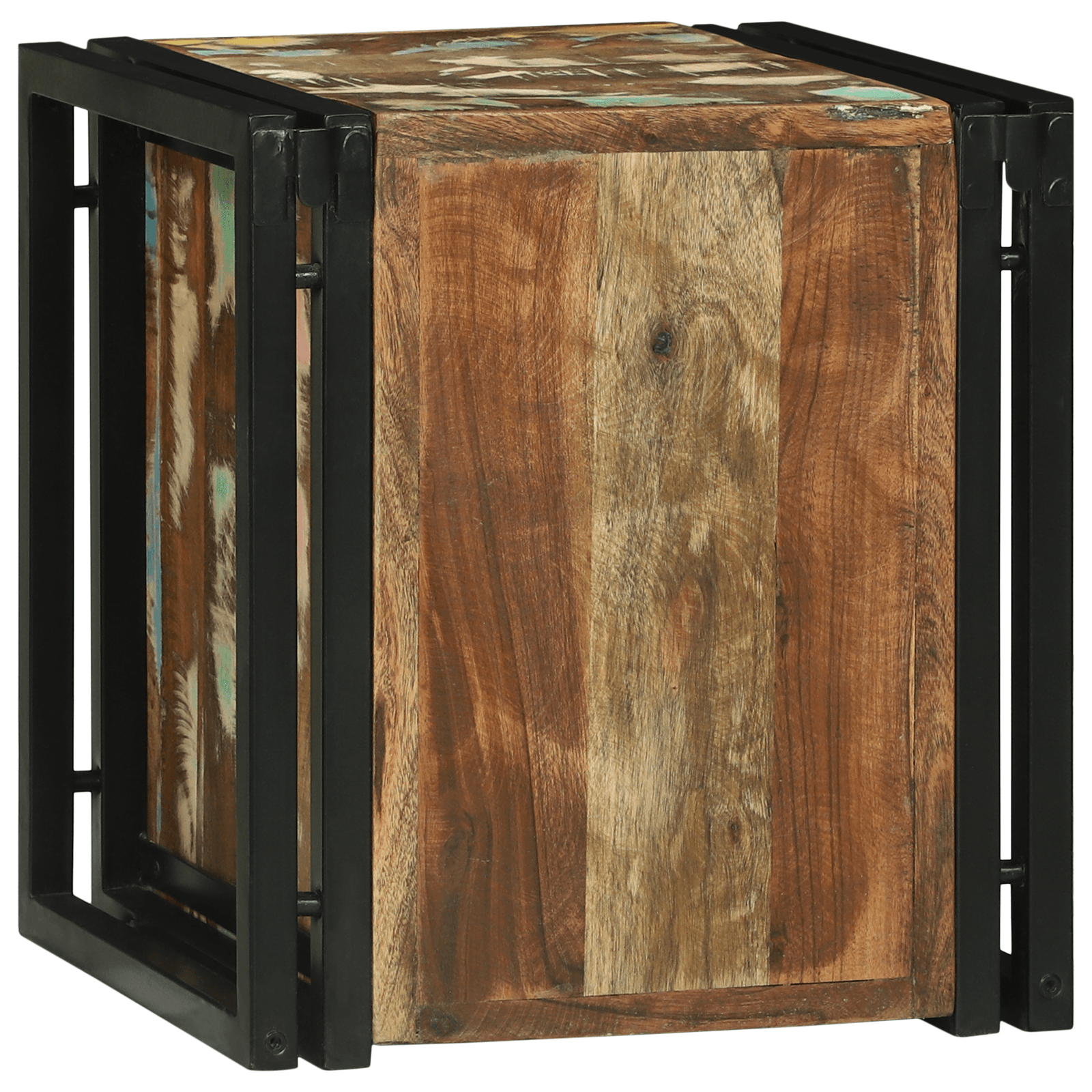 Raft vin 34.5x35x39 cm din lemn reciclat — imaginea 6