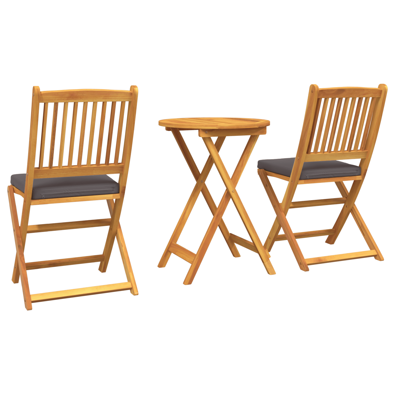 Set bistro de gradina, 3 piese, lemn masiv acacia — imaginea 8