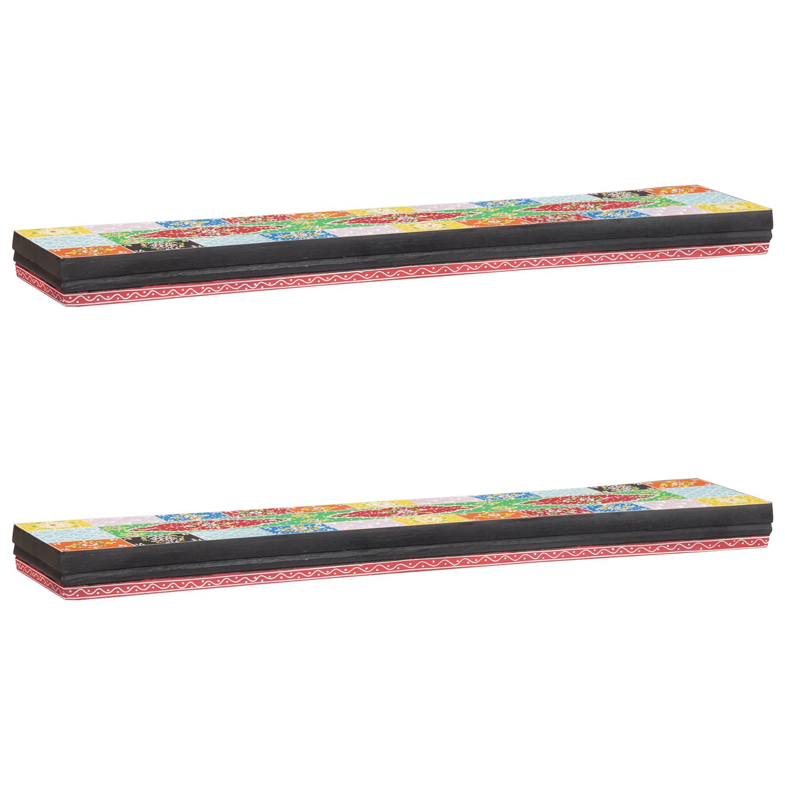 Rafturi 2 buc 100x20x6 cm Lemn Solid Mango — imaginea 6