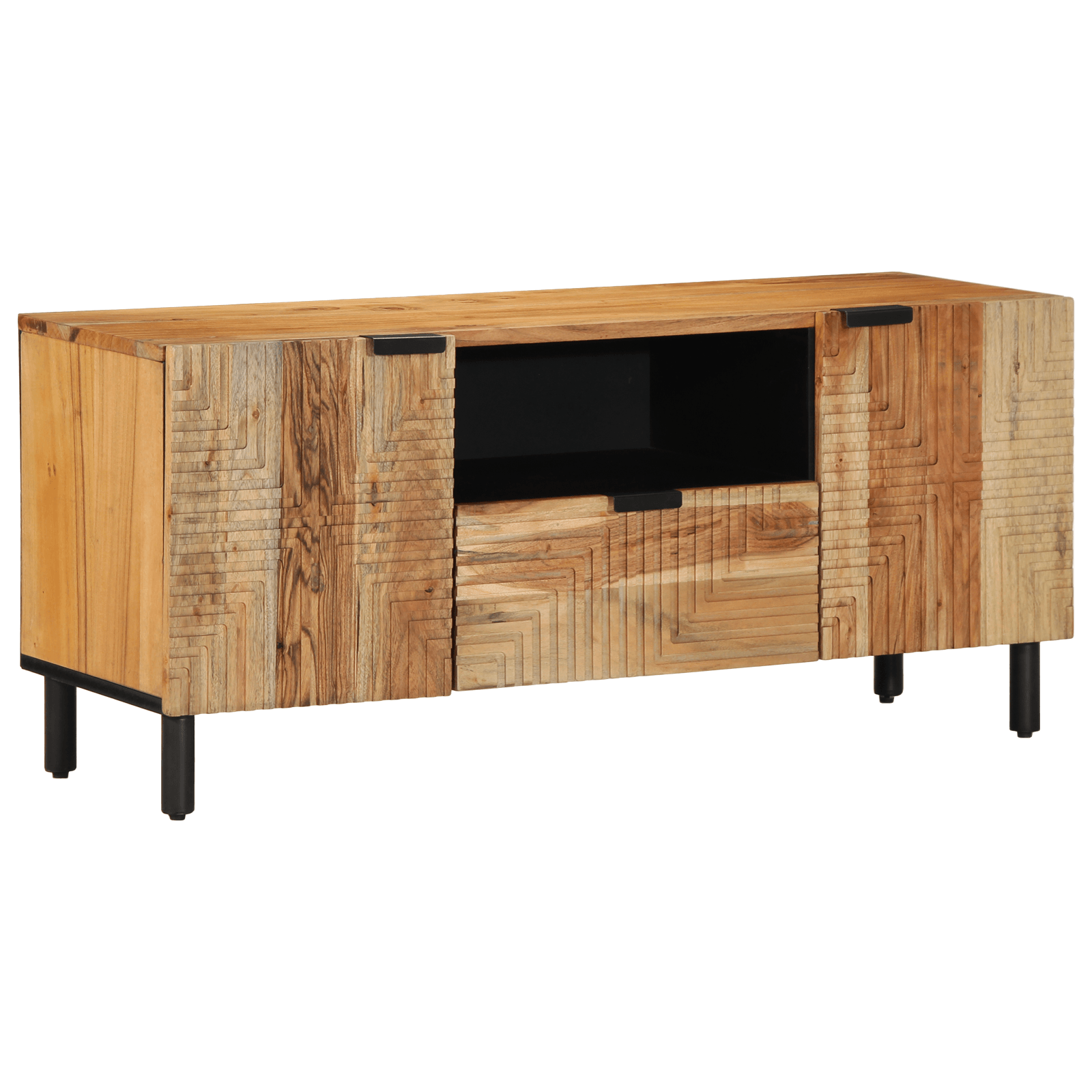 Dulap TV, 105x33,5x46 cm, lemn masiv acacia — imaginea 2
