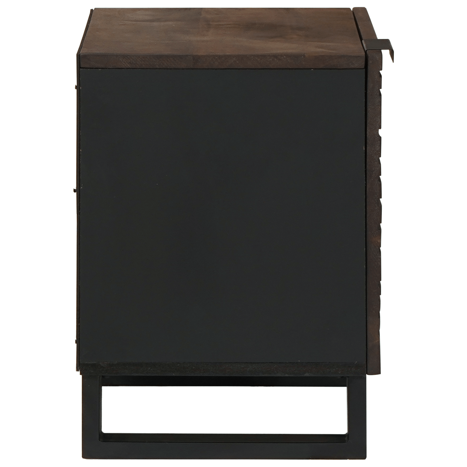 Cabinet de noptiera 40x33.5x46 cm Lemn masiv de nuc — imaginea 4
