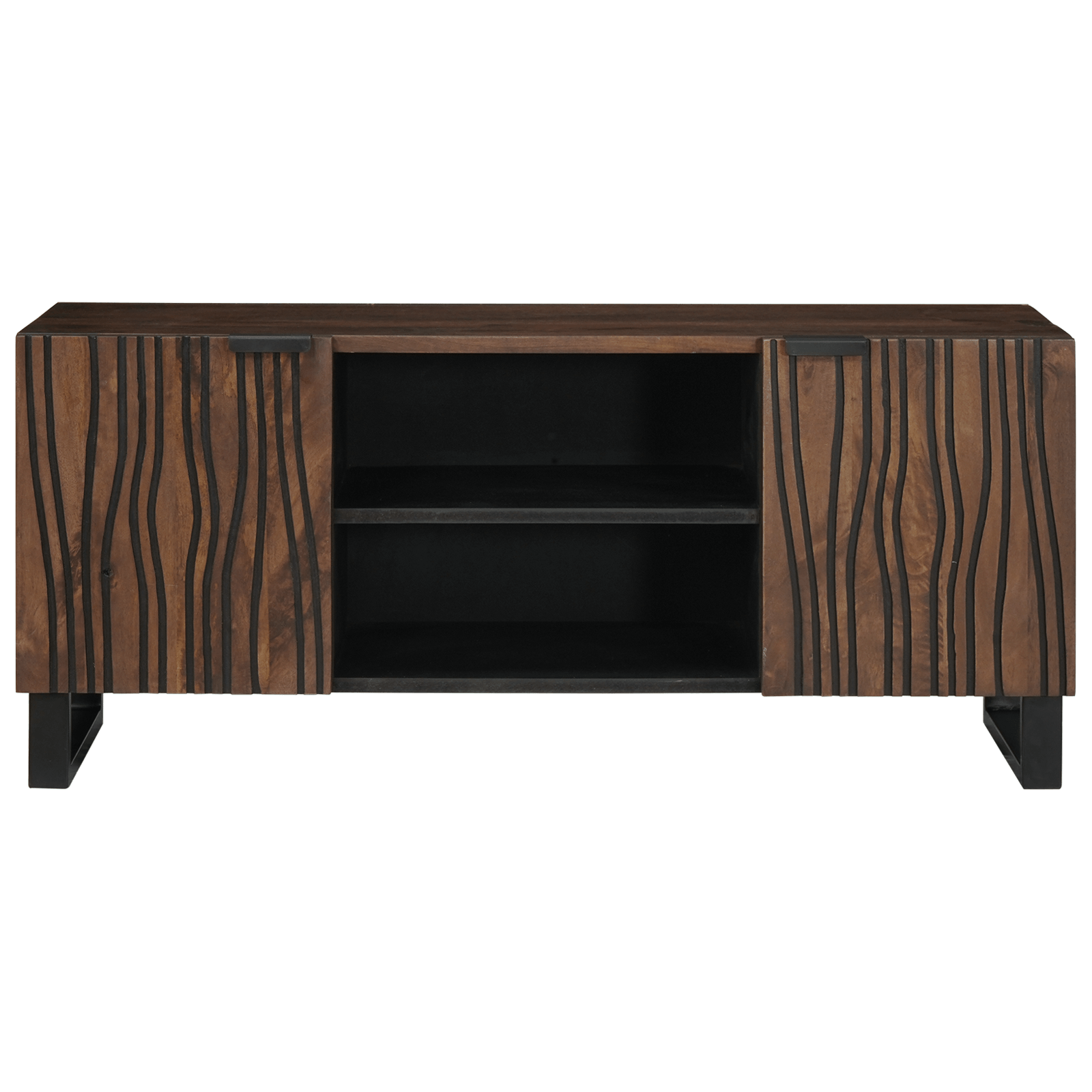 Dulap TV 105x33.5x46 cm Lemn masiv de nuc — imaginea 3