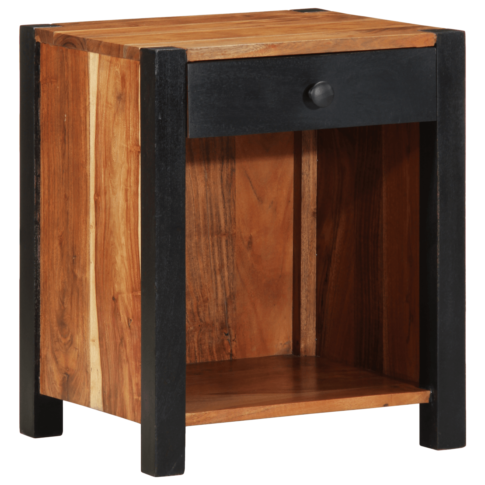 Cabinet noptiera 40x35x50 cm Lemn masiv de acacia — imaginea 2