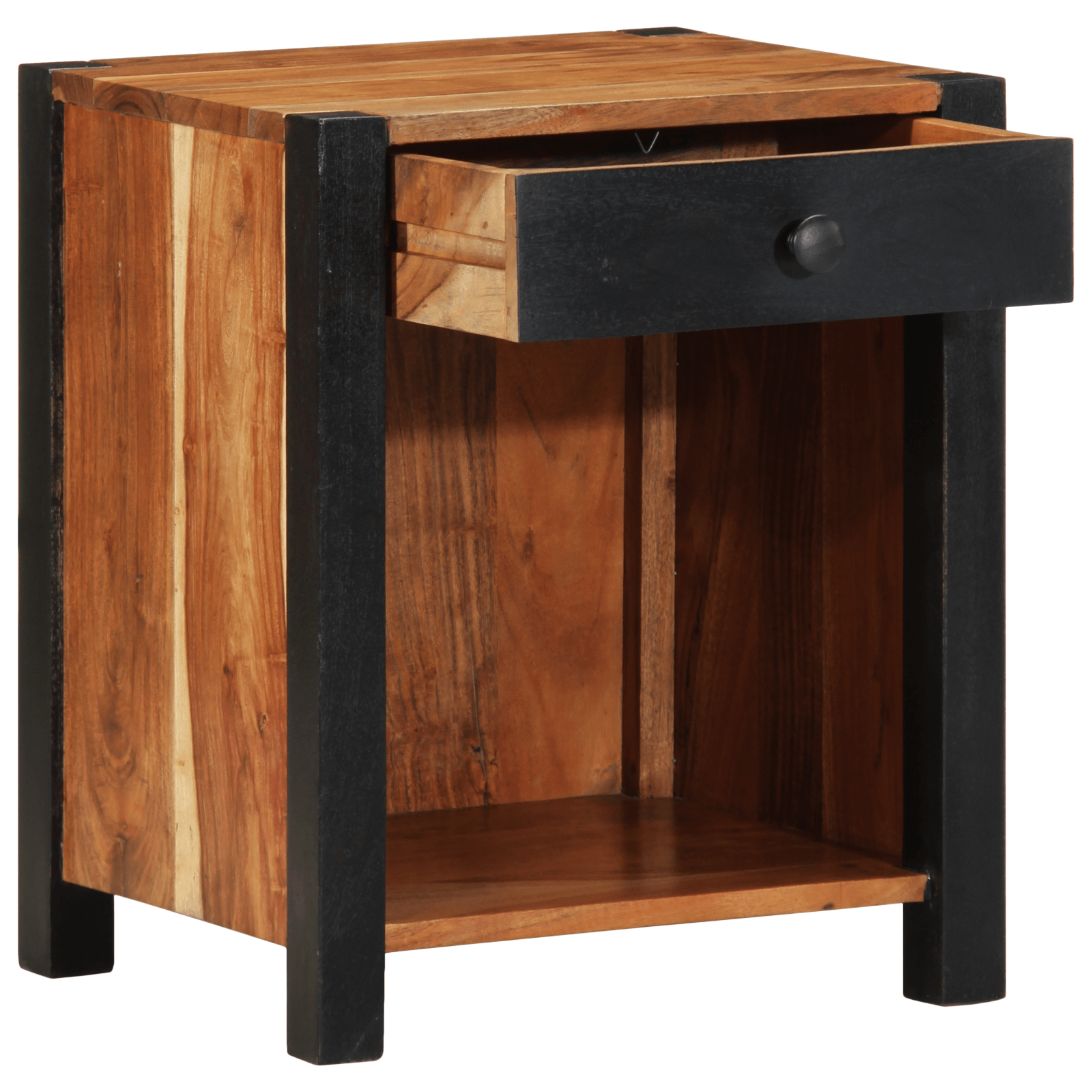 Cabinet noptiera 40x35x50 cm Lemn masiv de acacia — imaginea 3