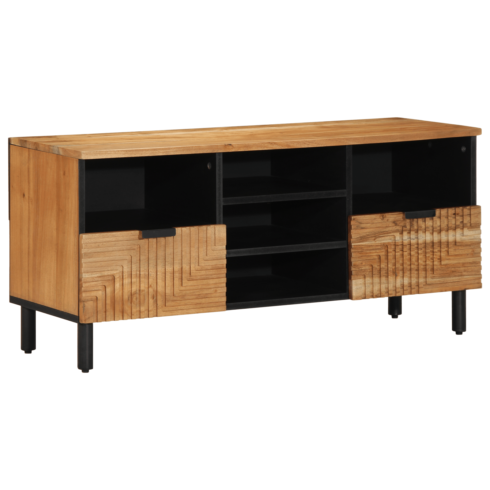 Dulap TV, 100x33,5x46 cm, lemn masiv acacia — imaginea 2