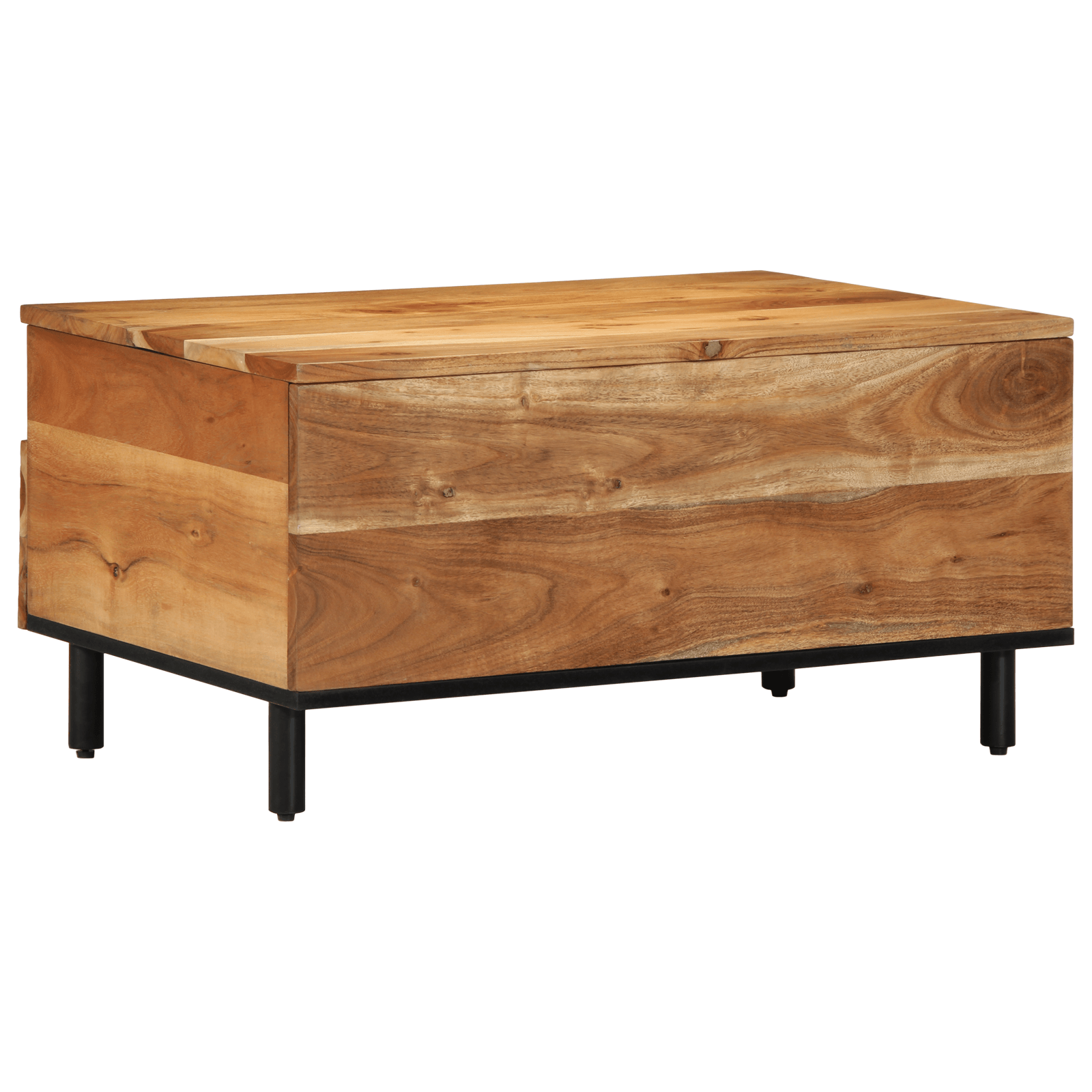 Masa de cafea, 80x54x40 cm, lemn masiv acacia — imaginea 3