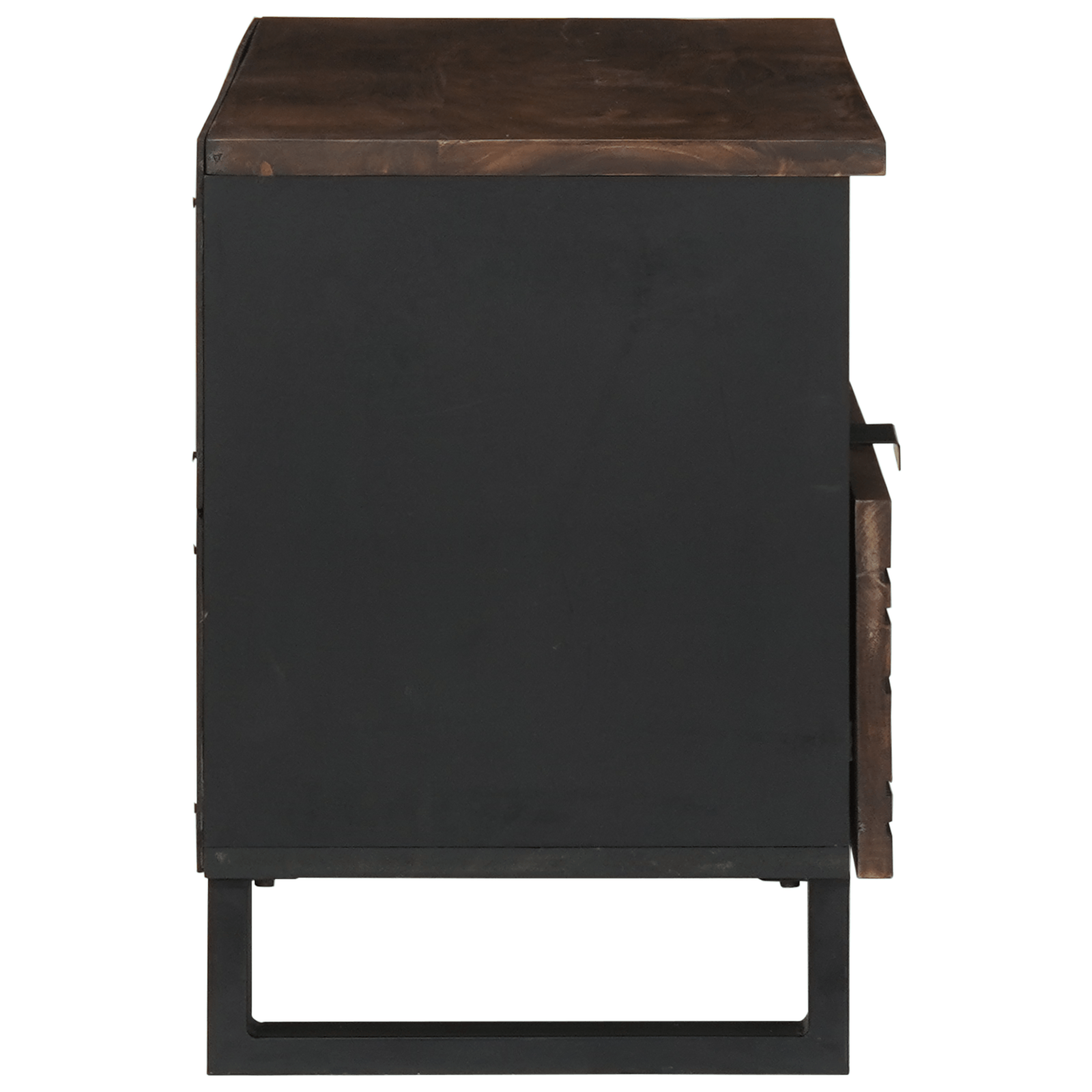 Cabinet TV 80x33.5x46 cm Lemn Masiv din Nuc si Lemn Stratificat — imaginea 4
