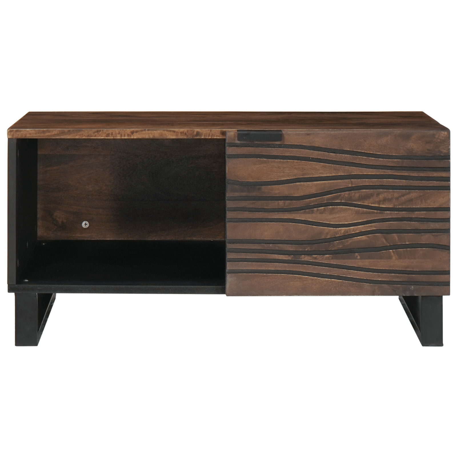 Masa de cafea 80x50x40 cm Lemn masiv Mango & Lemn stratificat — imaginea 3