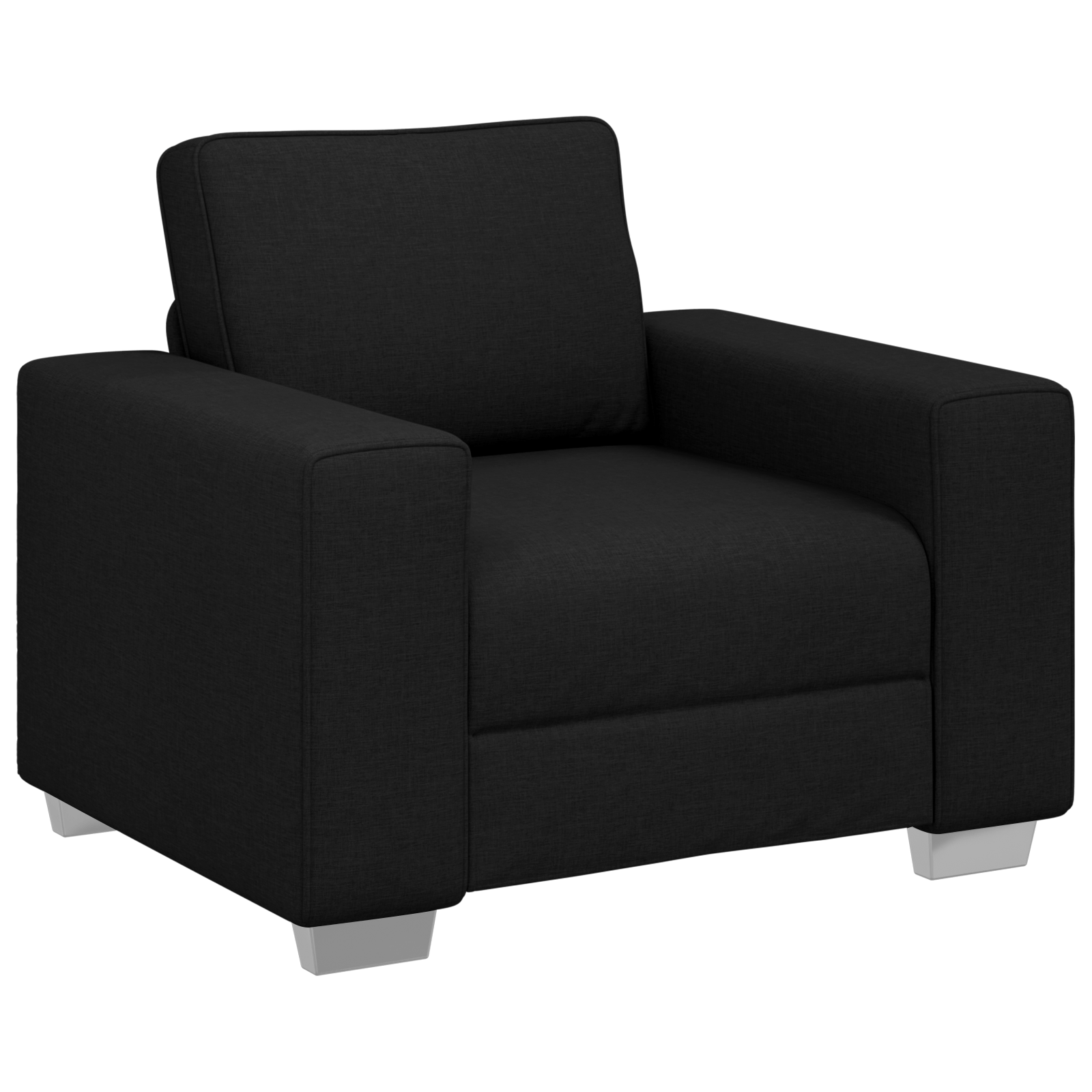 Fotoliu, negru, 59 cm, textil — imaginea 2