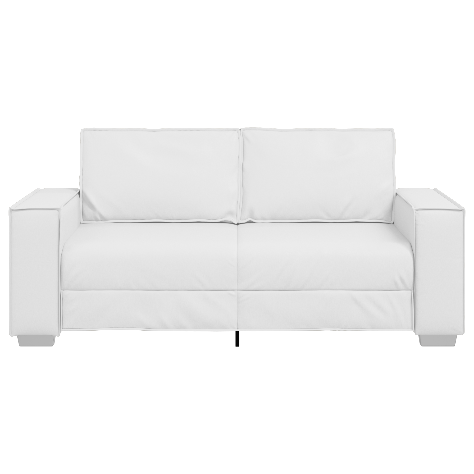 Canapa loveseat Alb 140 cm din piele sintetica — imaginea 5