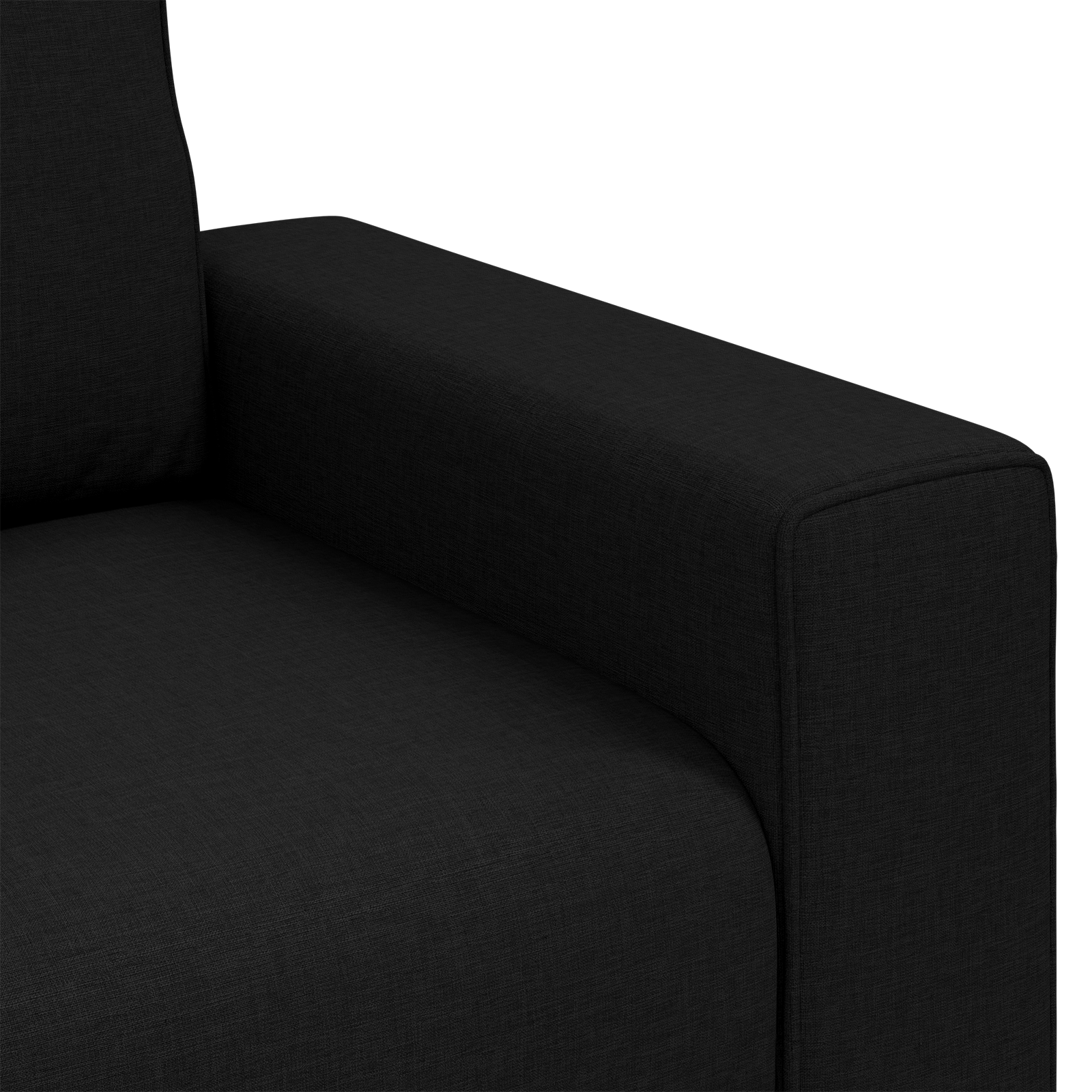 Fotoliu, negru, 59 cm, textil — imaginea 7