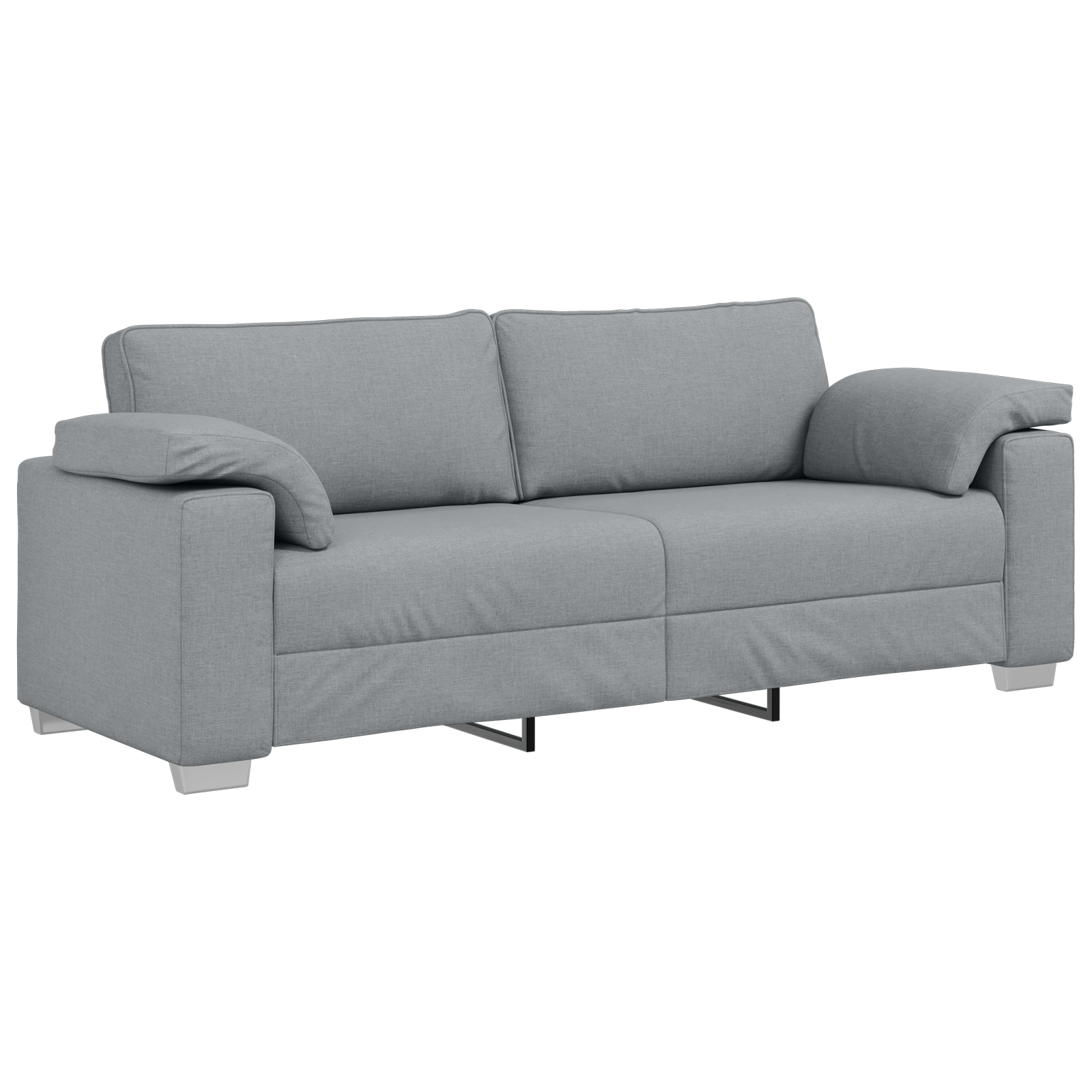 Canapea de 3 persoane, gri deschis, 178 cm, textil — imaginea 2
