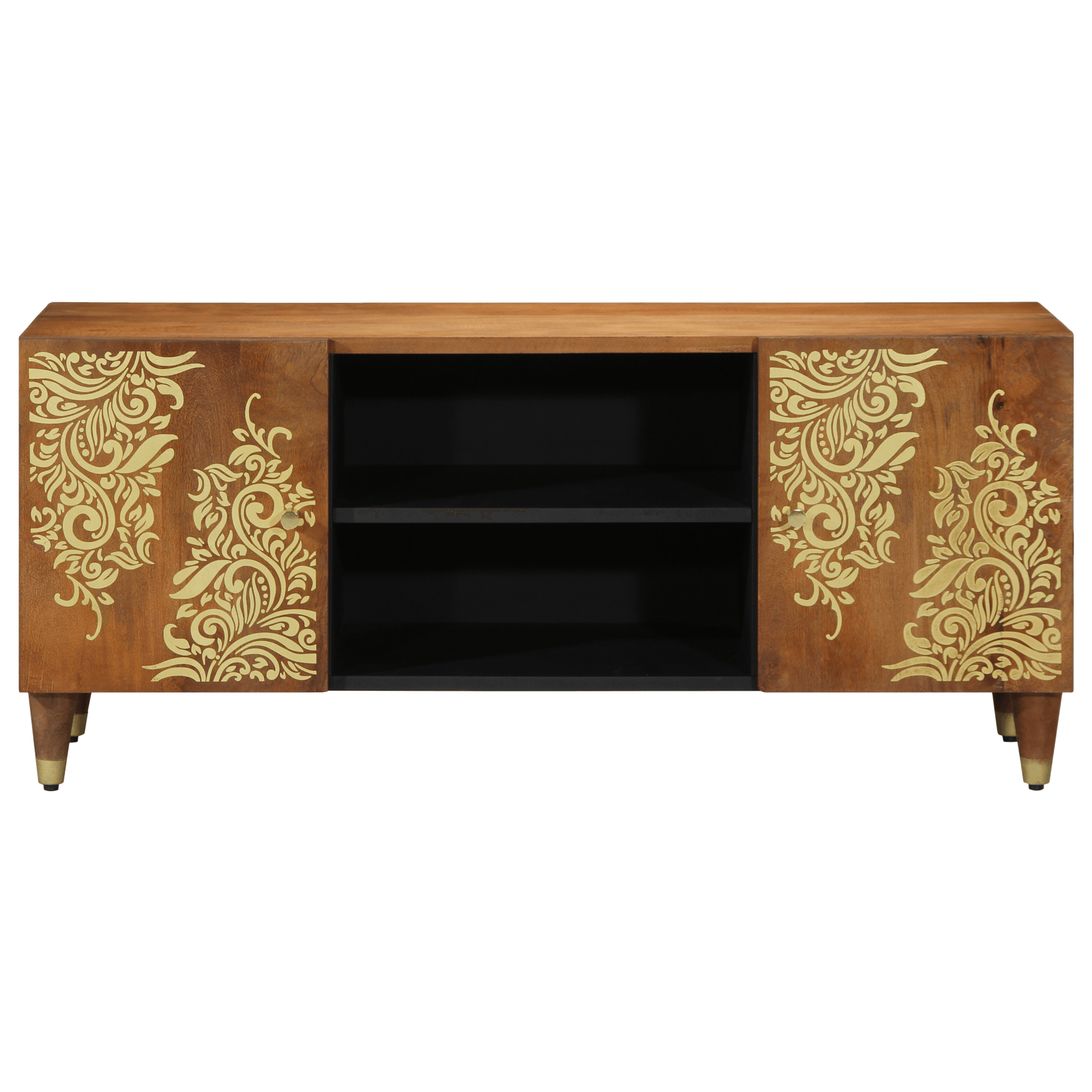 vegetlam TV Cabinet 105x33x46 cm Lemn Solid Mango — imaginea 3