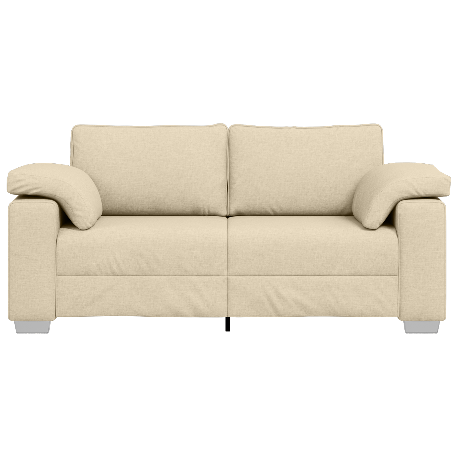 Canapea Loveseat Crem 140 cm Textil — imaginea 5