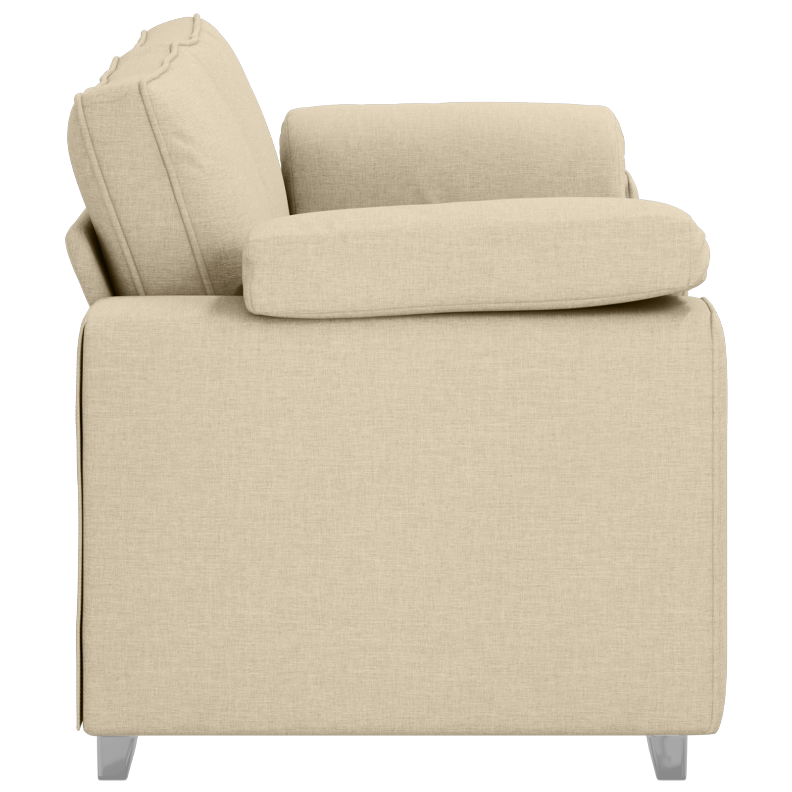 Canapea Loveseat Crem 140 cm Textil — imaginea 6