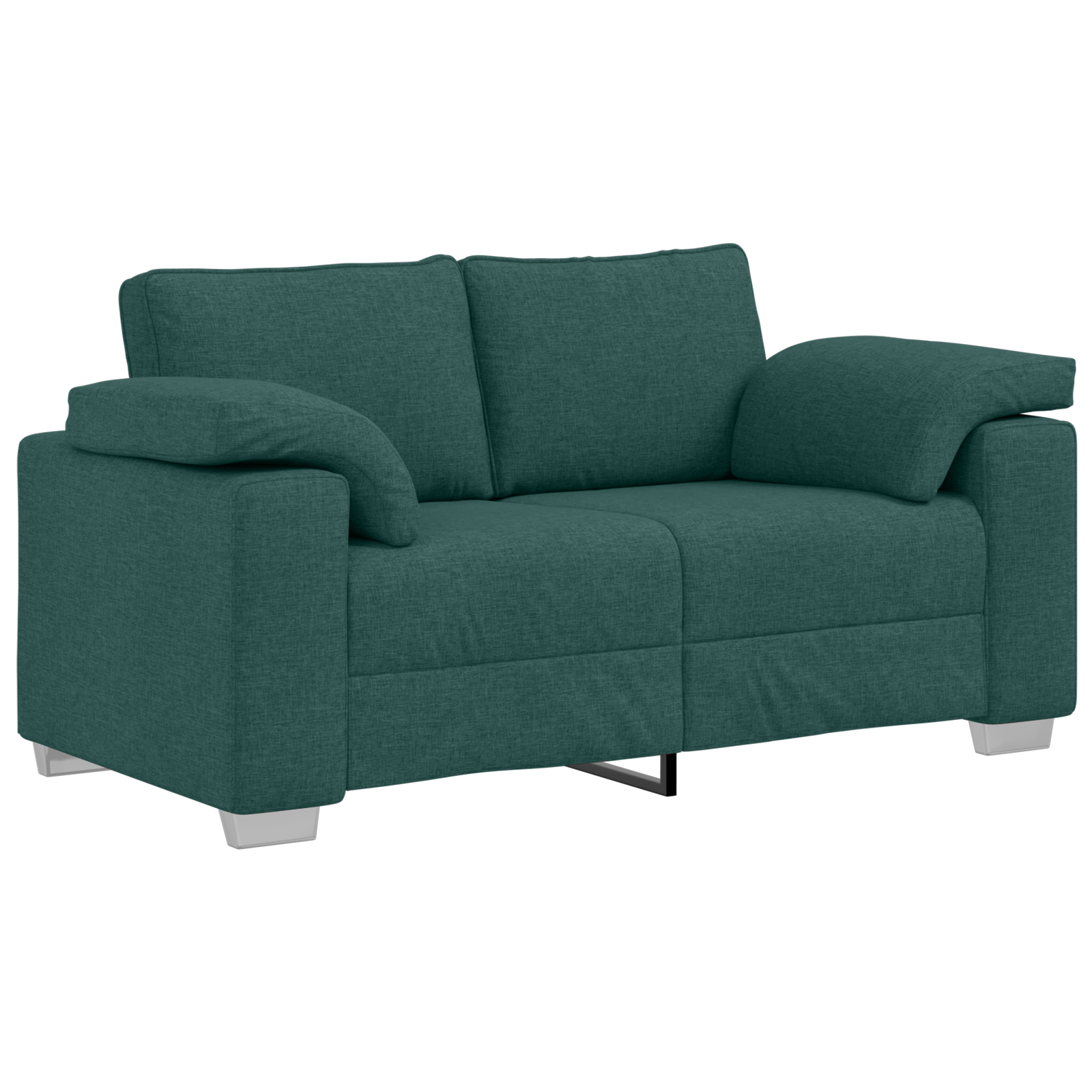Canapea dubla, verde inchis, 120 cm, textil — imaginea 2