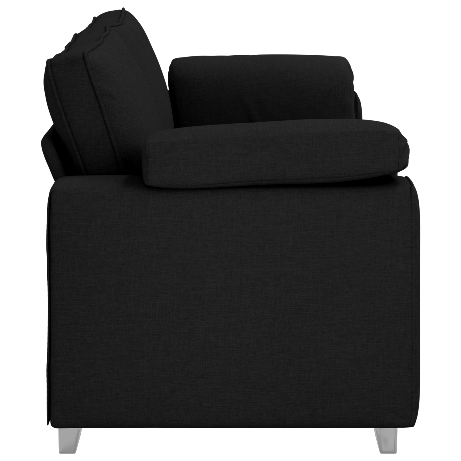 Canapea de 3 persoane, negru, 178 cm, textil — imaginea 6