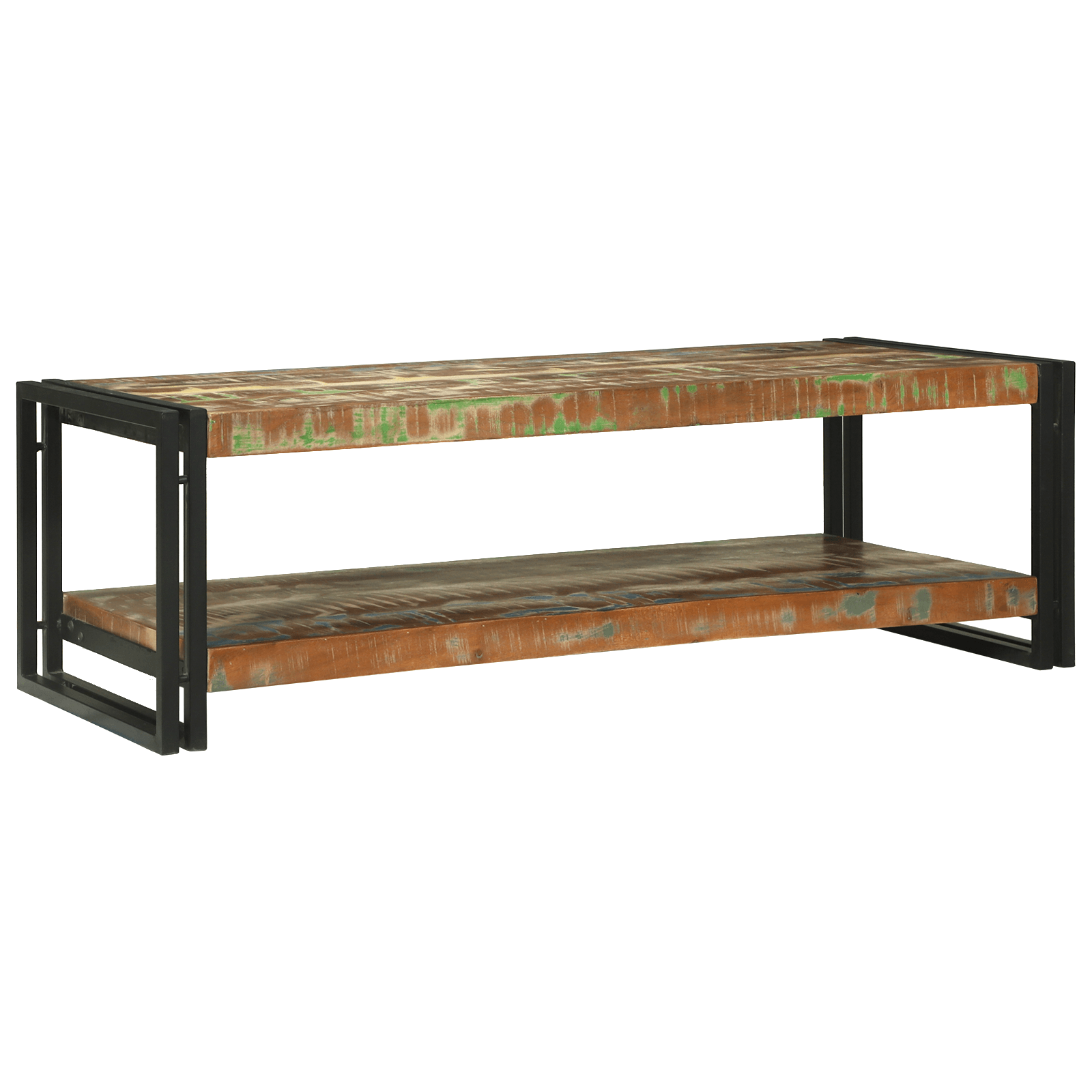 Masa de cafea Multicolor 120x50x38 cm Lemn Recuperat — imaginea 5