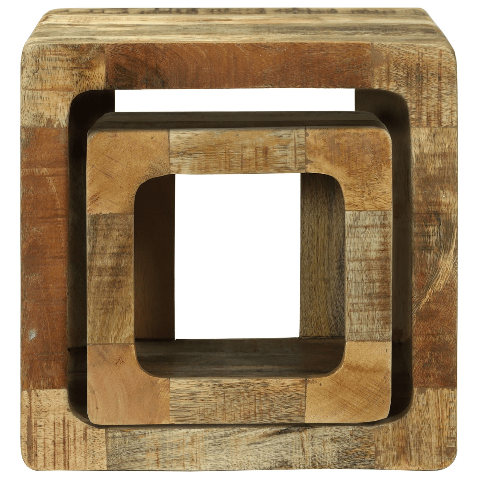 Set de mese 36x36x30 cm din lemn masiv de mango — imaginea 5