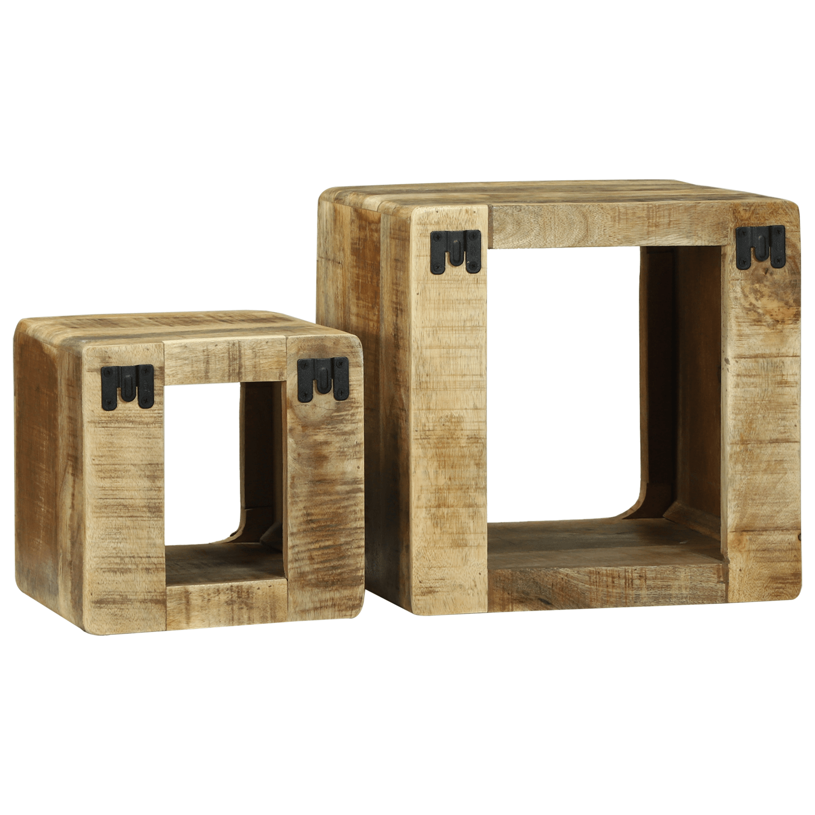 Set de mese 36x36x30 cm din lemn masiv de mango — imaginea 7
