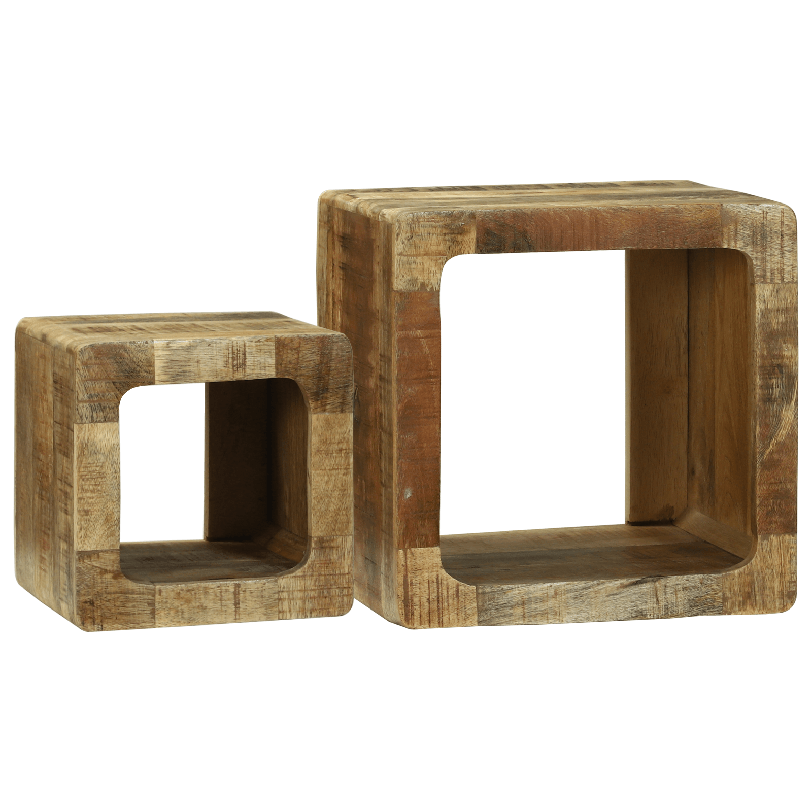 Set de mese 36x36x30 cm din lemn masiv de mango — imaginea 8