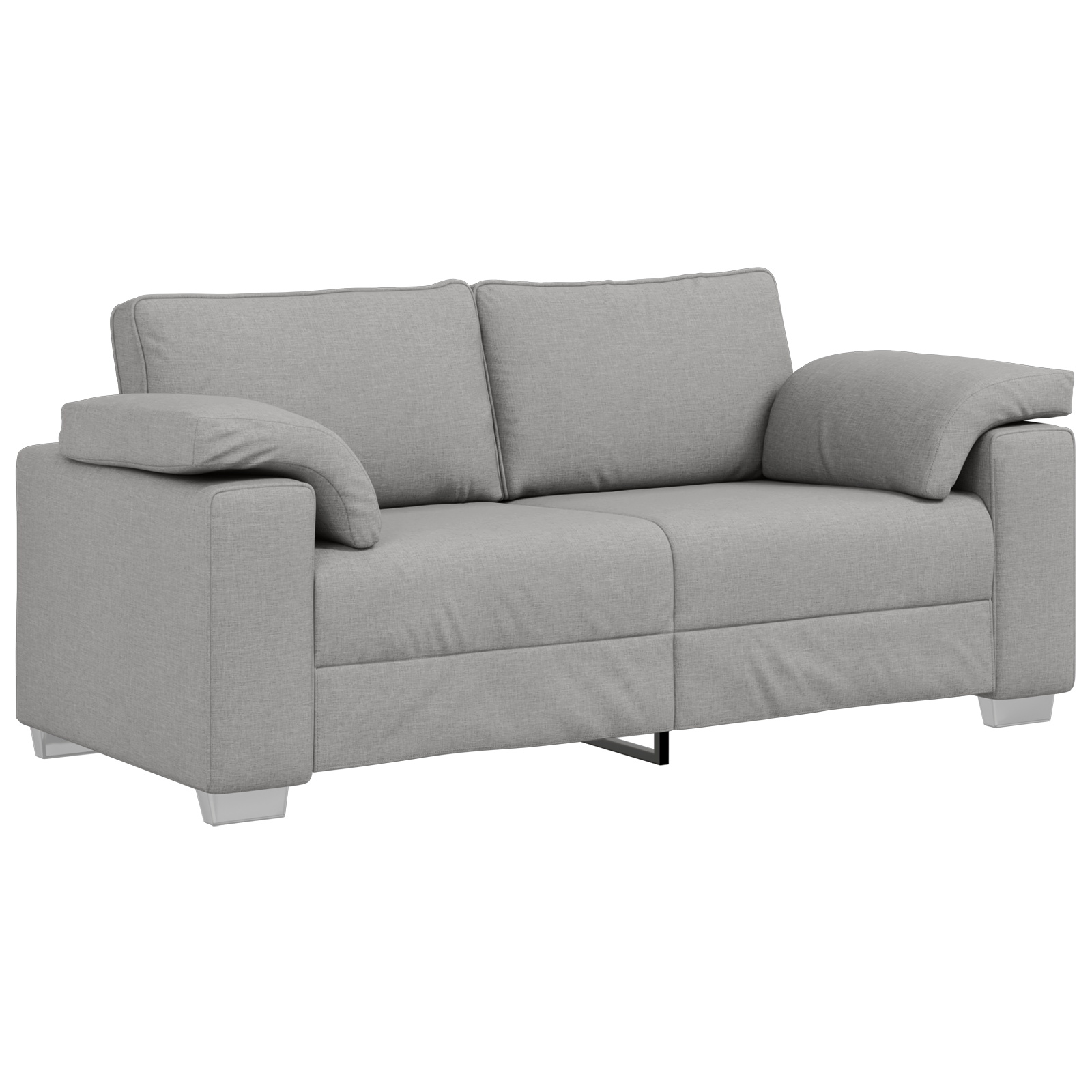 Canapea dubla, gri nor, 140 cm, textil — imaginea 2