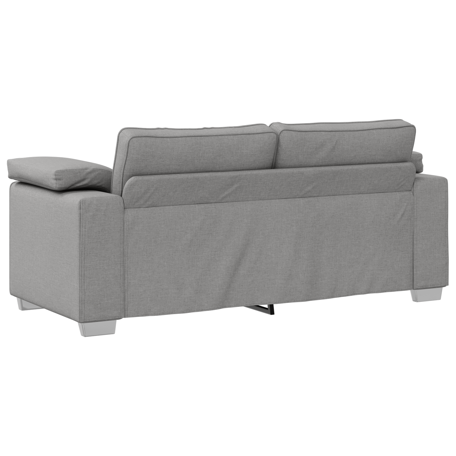 Canapea dubla, gri nor, 140 cm, textil — imaginea 4
