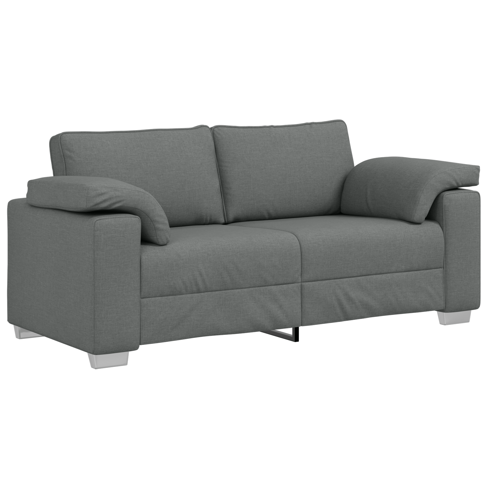 Canapea dubla, gri inchis, 140 cm, textil — imaginea 2