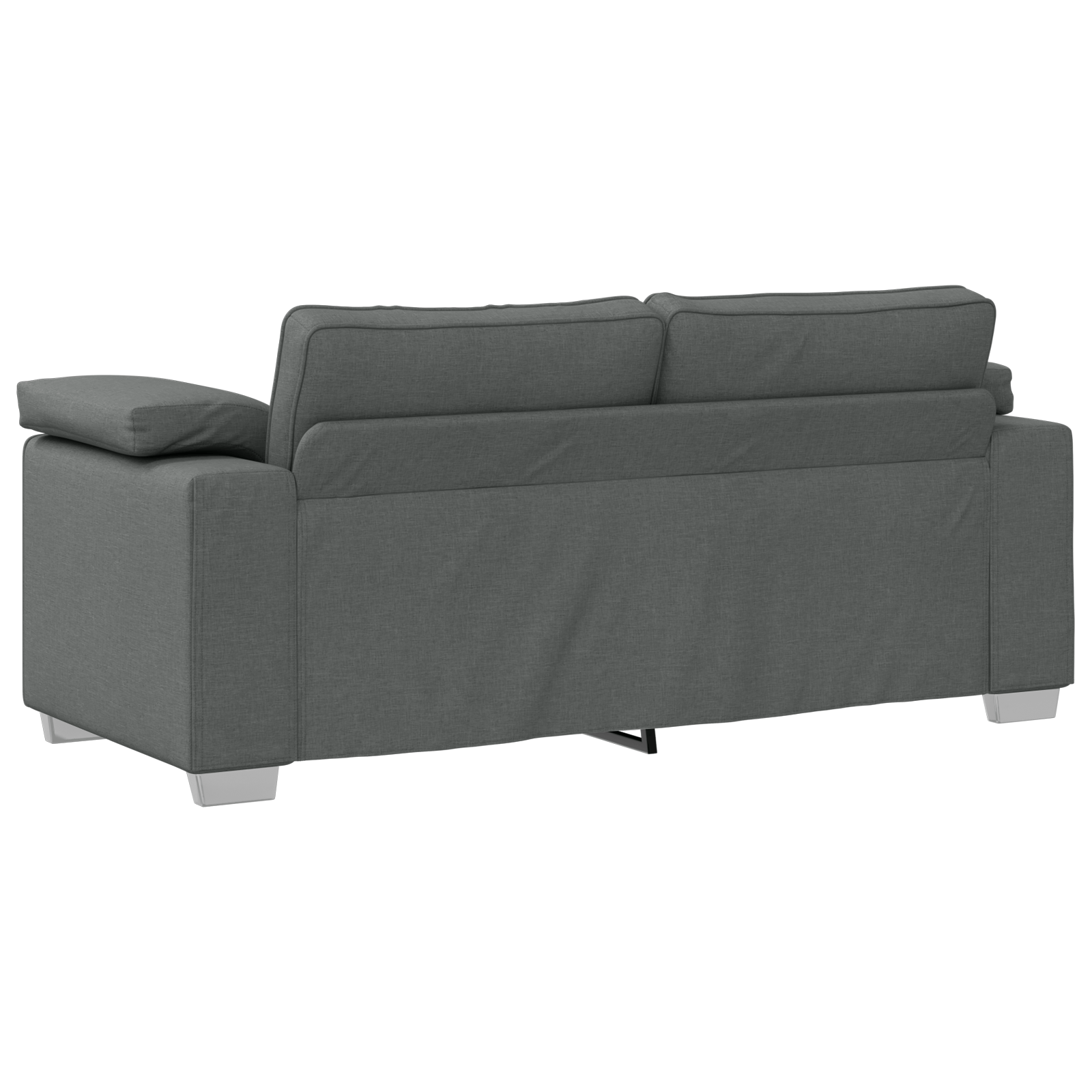 Canapea dubla, gri inchis, 140 cm, textil — imaginea 4