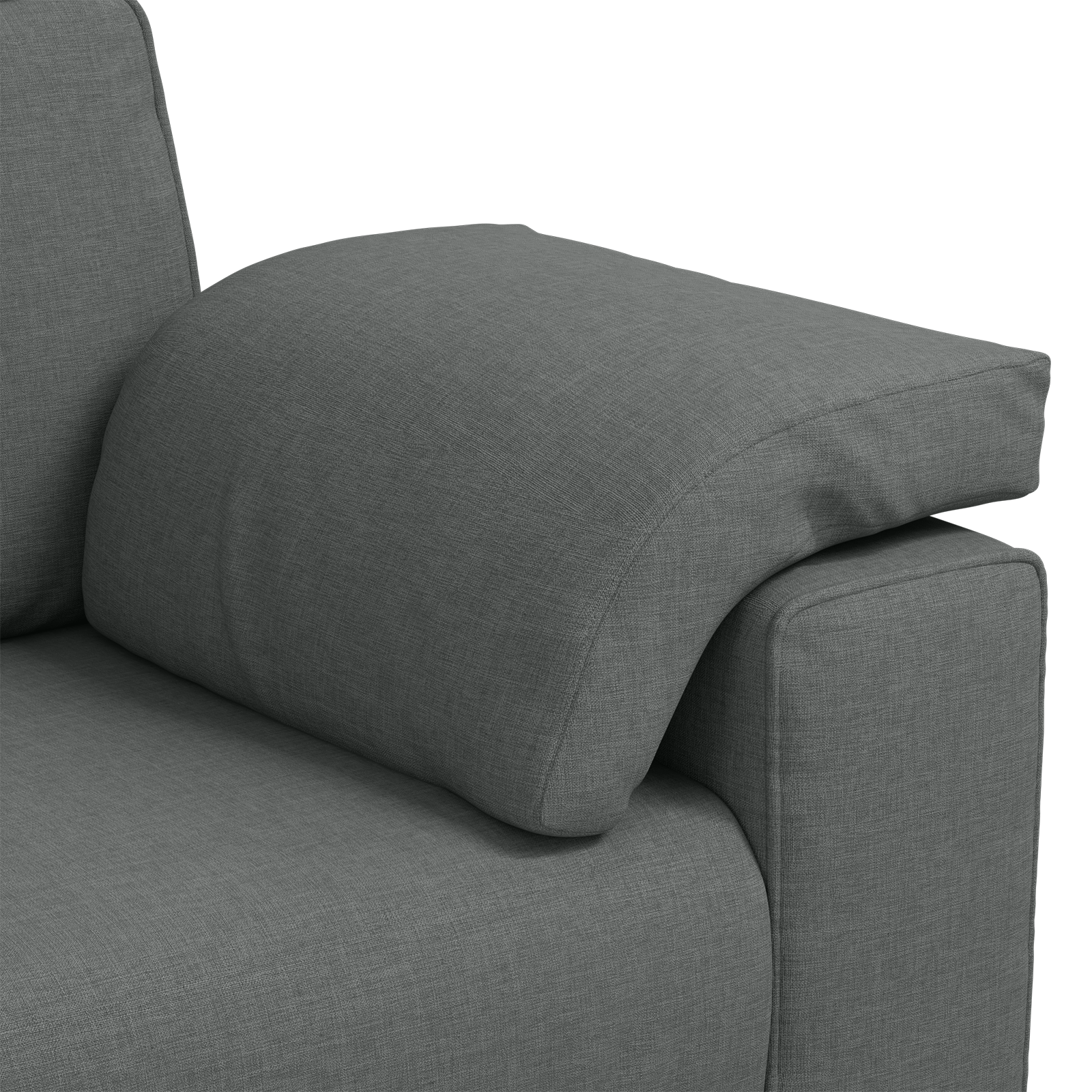 Canapea dubla, gri inchis, 140 cm, textil — imaginea 7