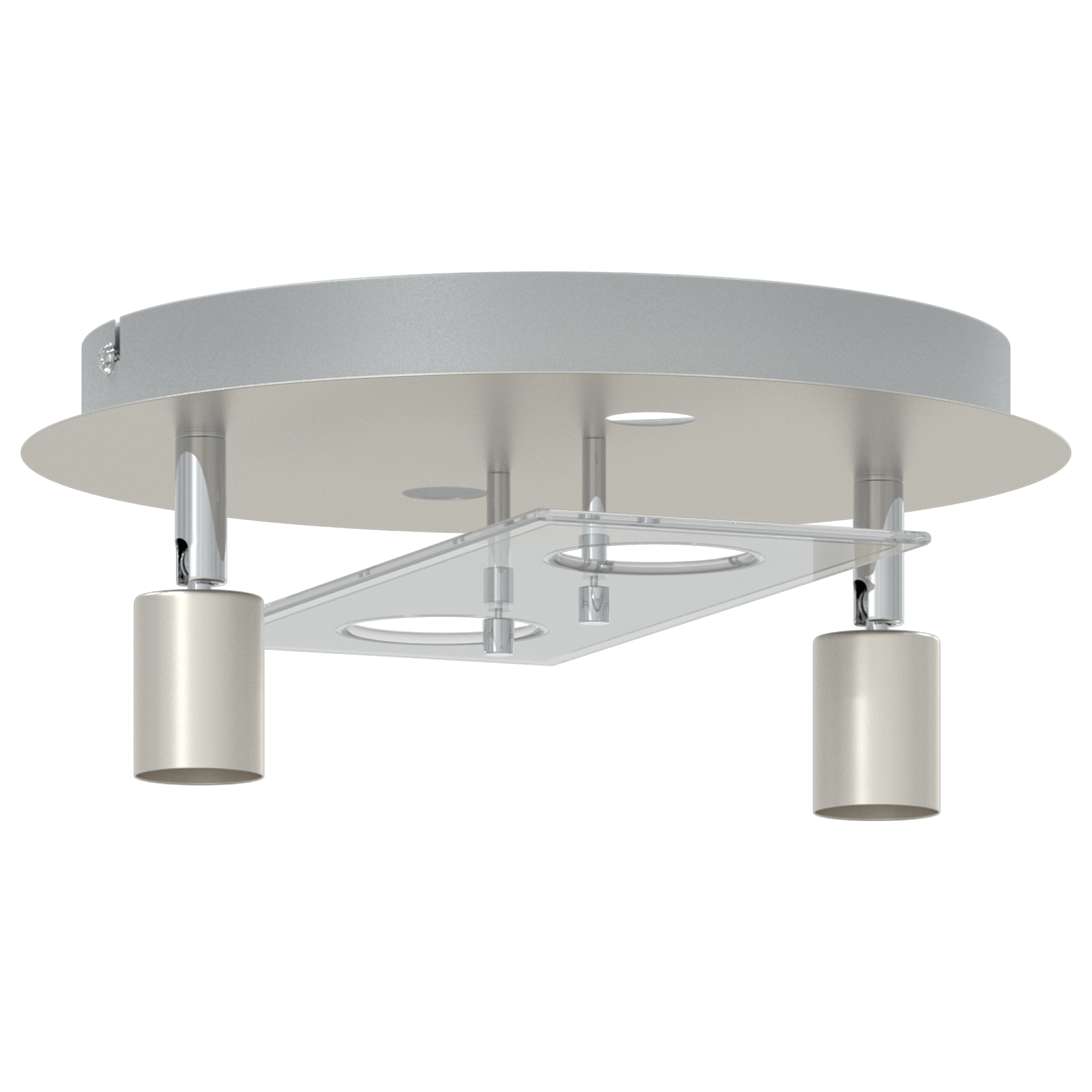 Reflector de plafon cu 2 Capete Ajustabile Matte Nickel GU10 — imaginea 4