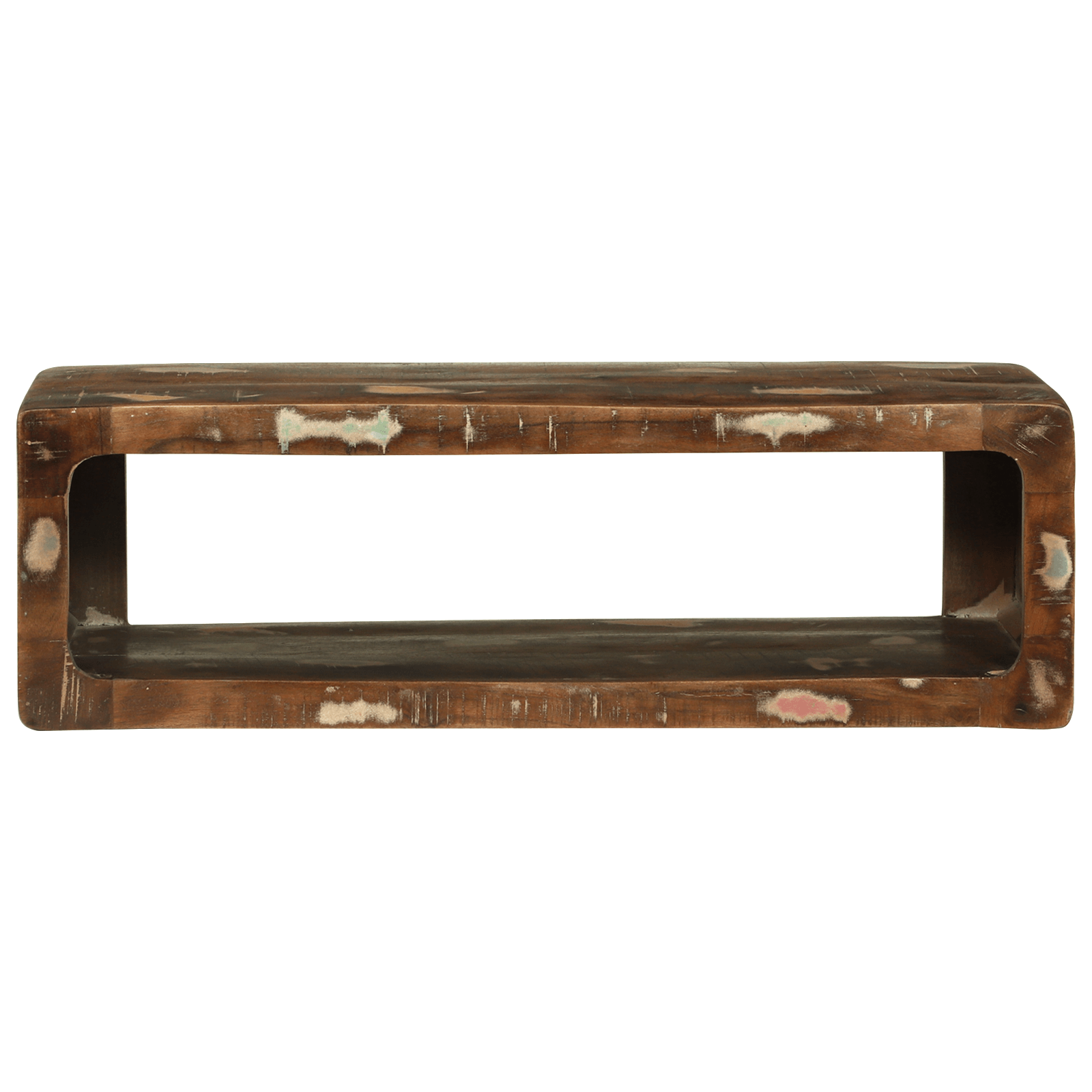 Cabinet TV Multicolor 80x30x25 cm Lemn masiv reciclat — imaginea 3