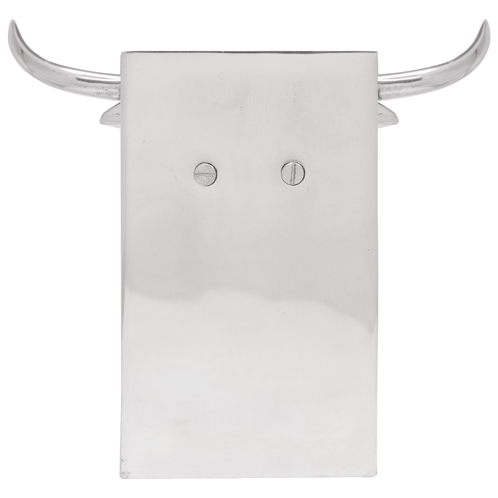 Suporturi carti 2 buc., argintiu, 21,5x15,5x20 cm, aluminiu, taur — imaginea 2