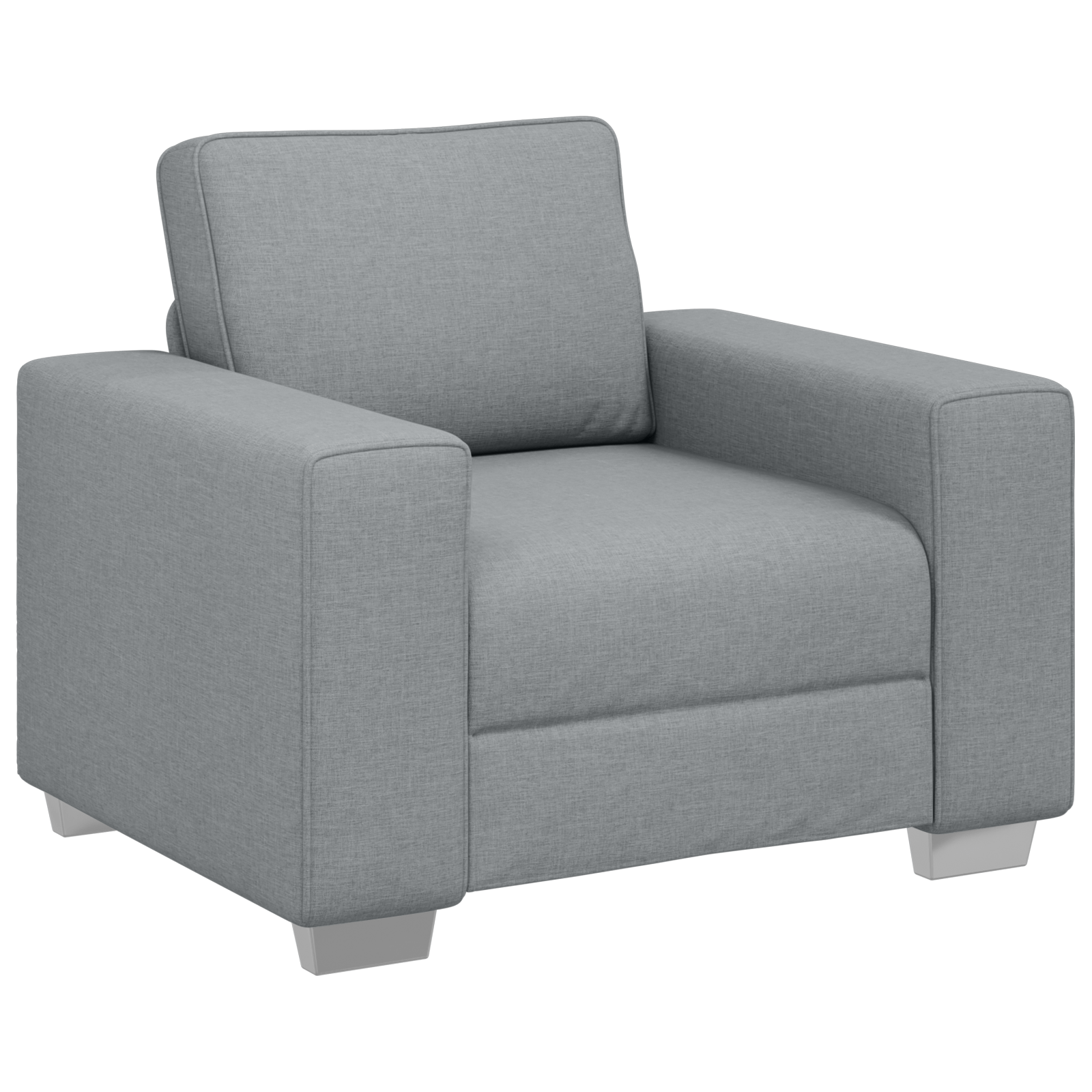 Fotoliu, gri deschis, 59 cm, textil — imaginea 2