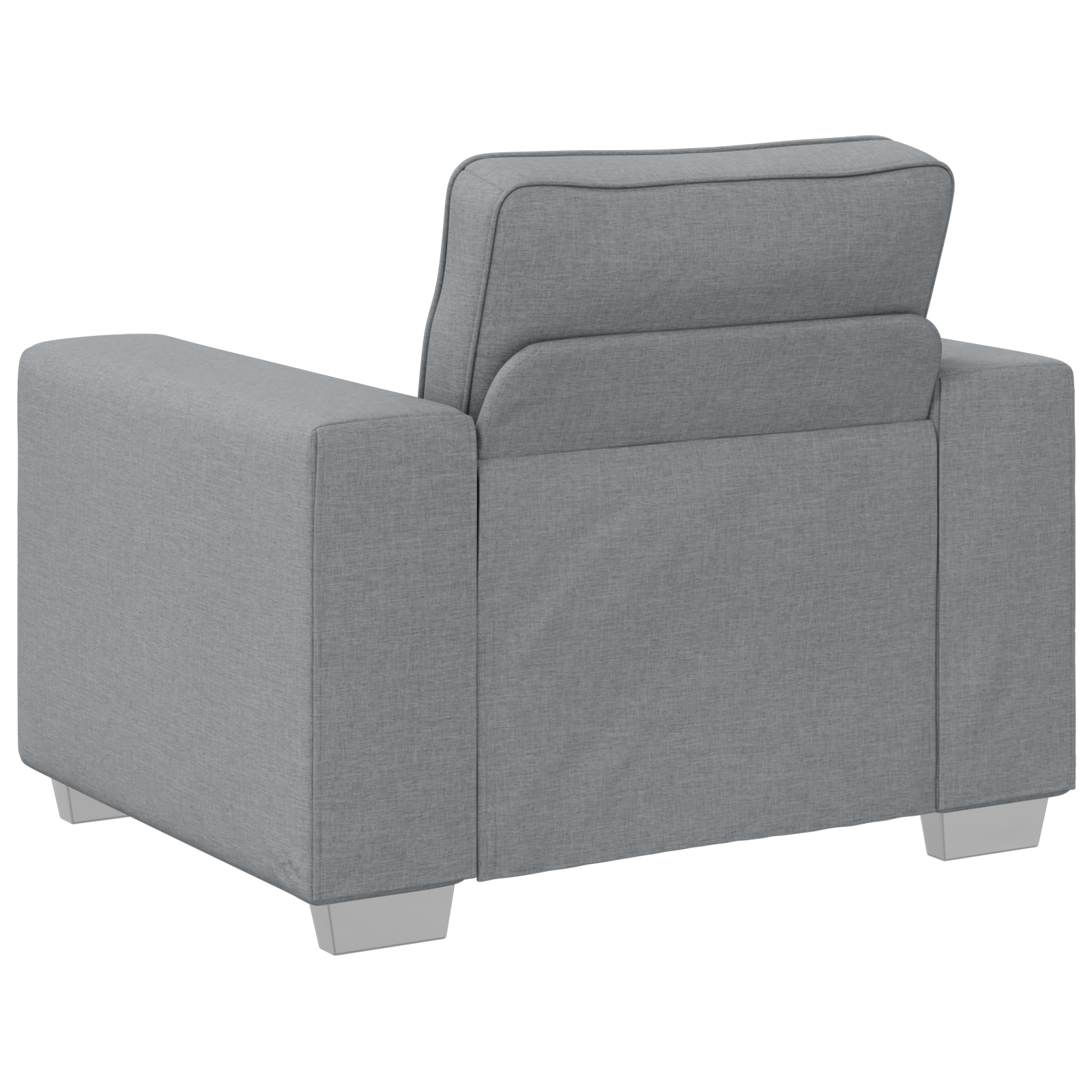 Fotoliu, gri deschis, 59 cm, textil — imaginea 4