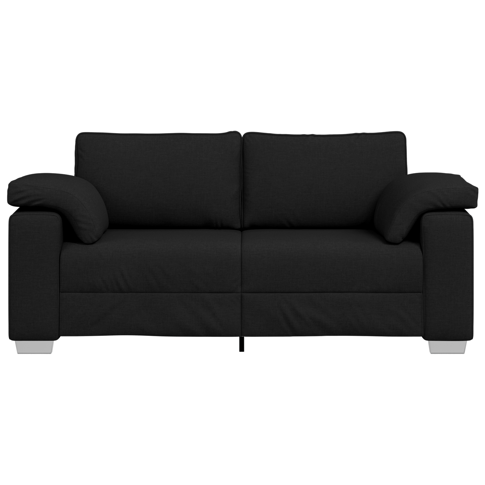Canapea dubla, negru, 140 cm, textil — imaginea 5