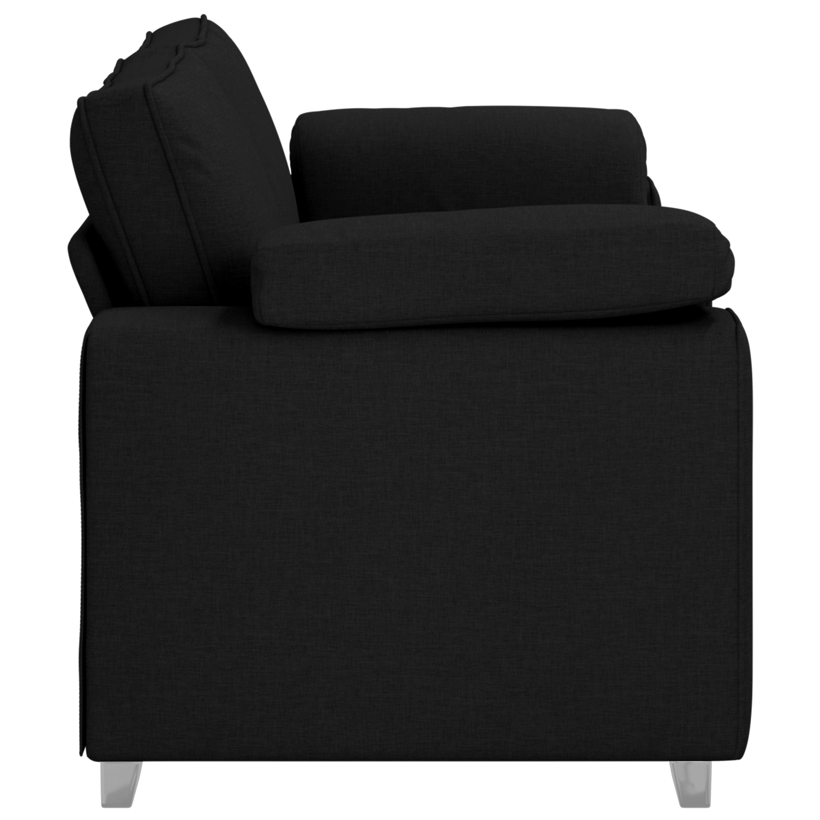 Canapea dubla, negru, 140 cm, textil — imaginea 6