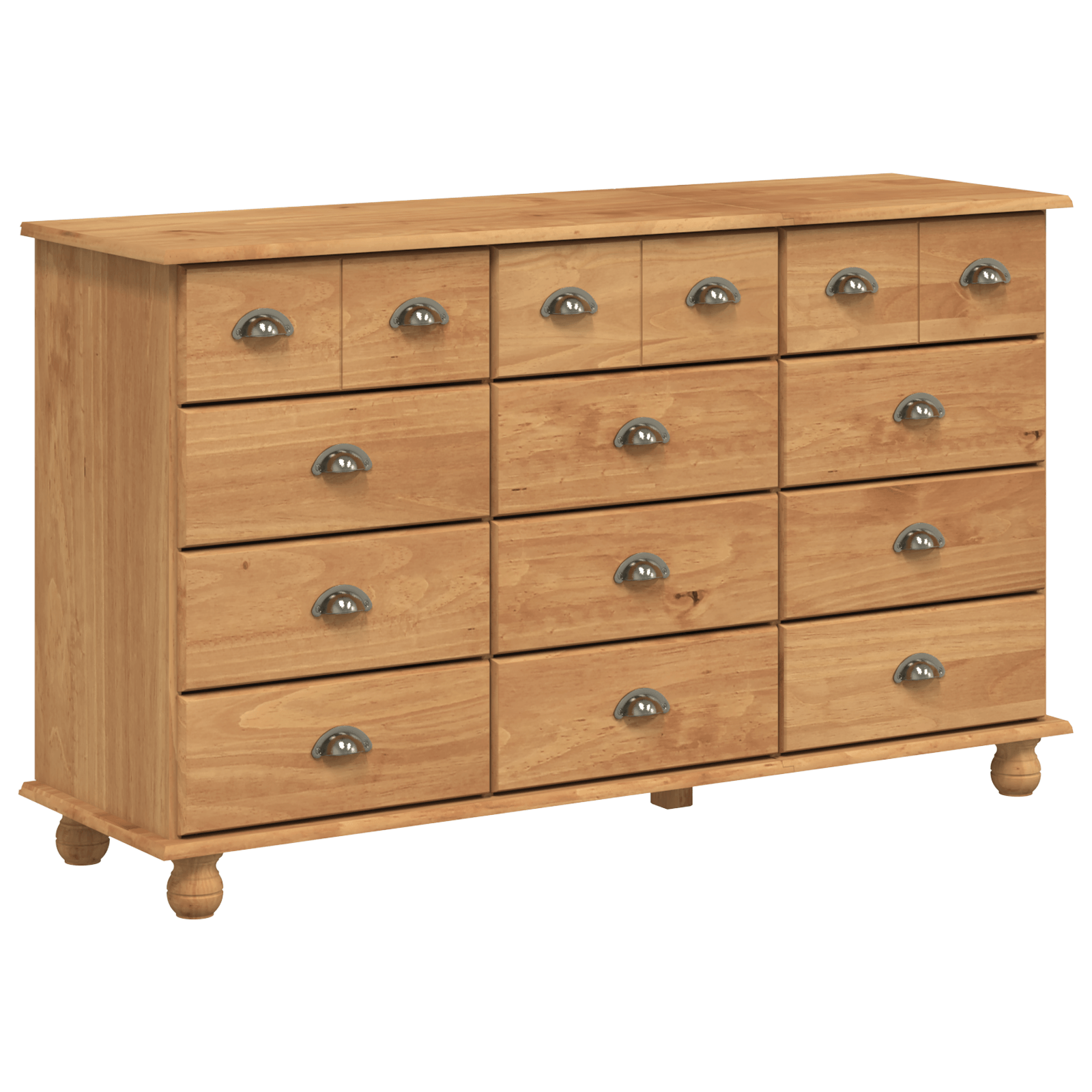 Comoda "ASKIM" 79x40x133.5 cm Lemn de Pin Tare — imaginea 2