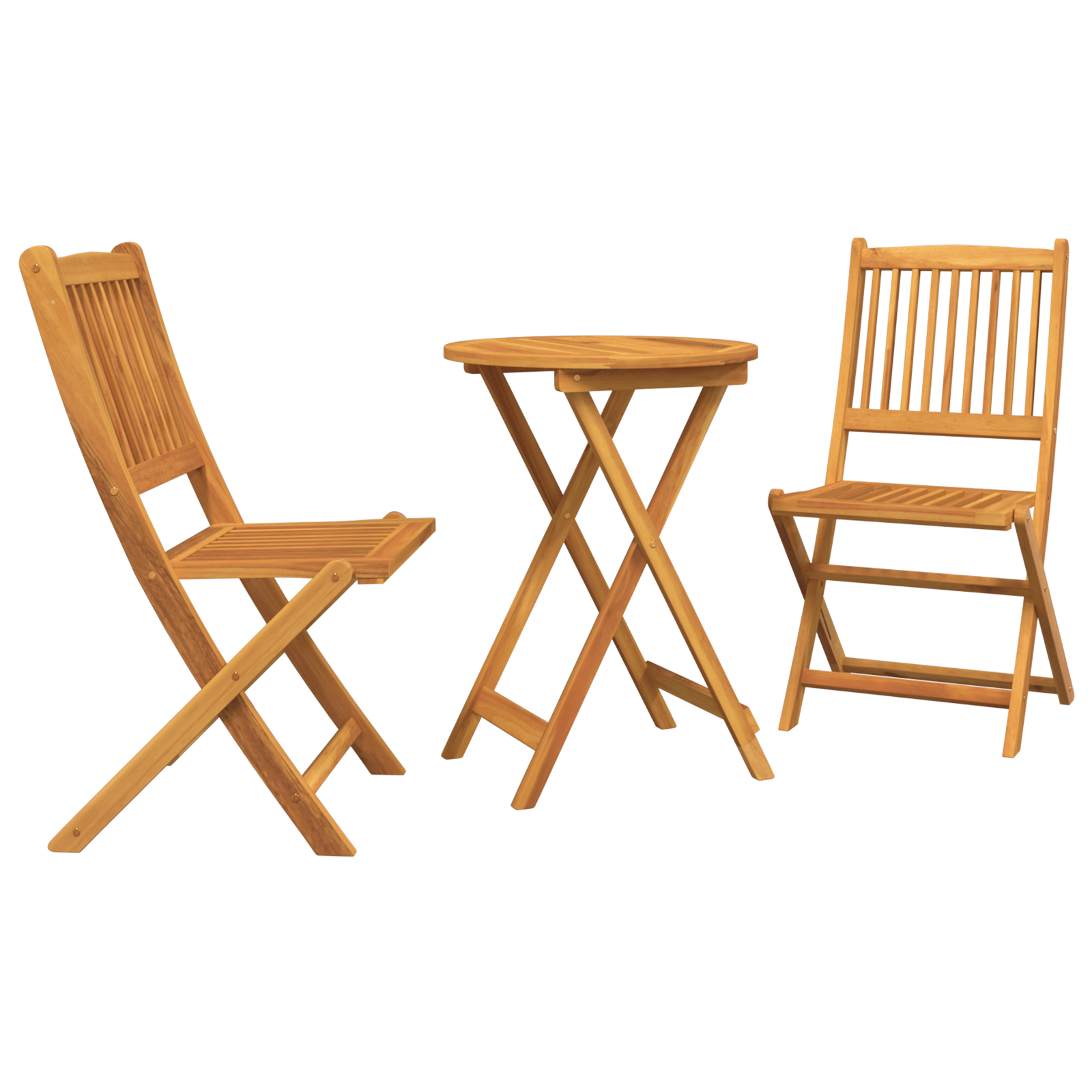 Set bistro de gradina, 3 piese, lemn masiv acacia — imaginea 2