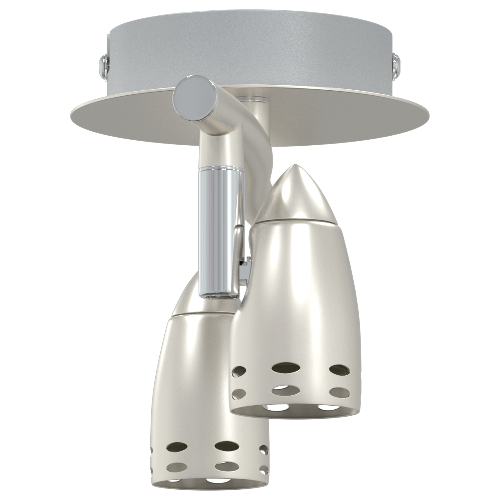 Reflector de Plafon 2 Brate Reglabile Nichel Mat GU10 — imaginea 6