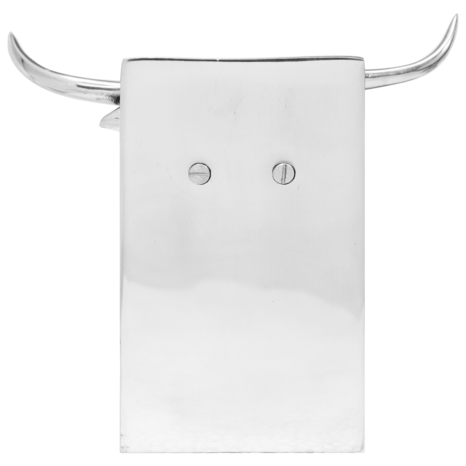 Suporturi carti 2 buc., argintiu, 17x15x27 cm, aluminiu, taur — imaginea 3