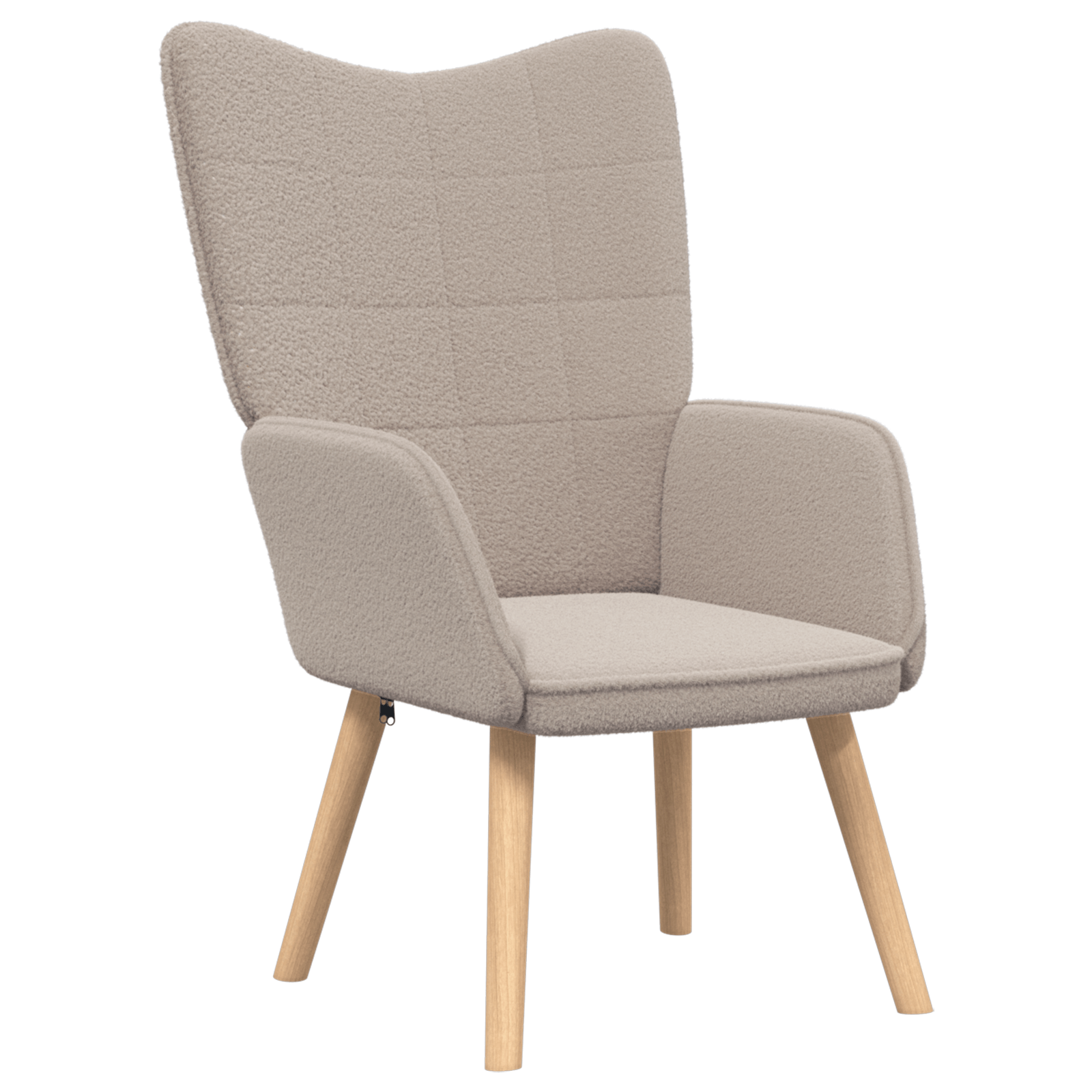 Fotoliu de relaxare, gri deschis, material similar lana — imaginea 2