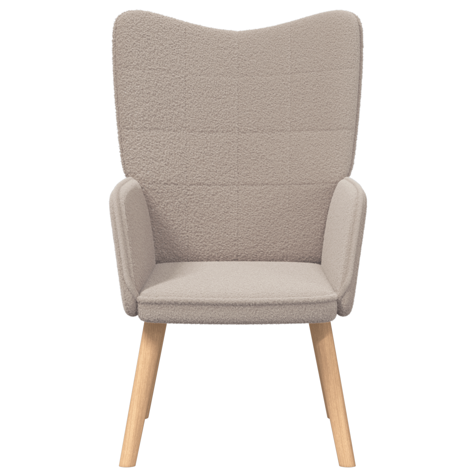Fotoliu de relaxare, gri deschis, material similar lana — imaginea 4
