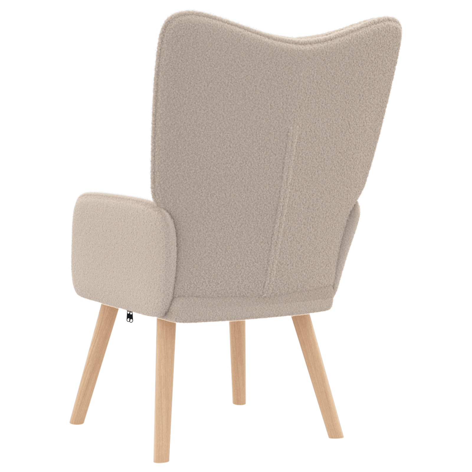 Fotoliu de relaxare, gri deschis, material similar lana — imaginea 6