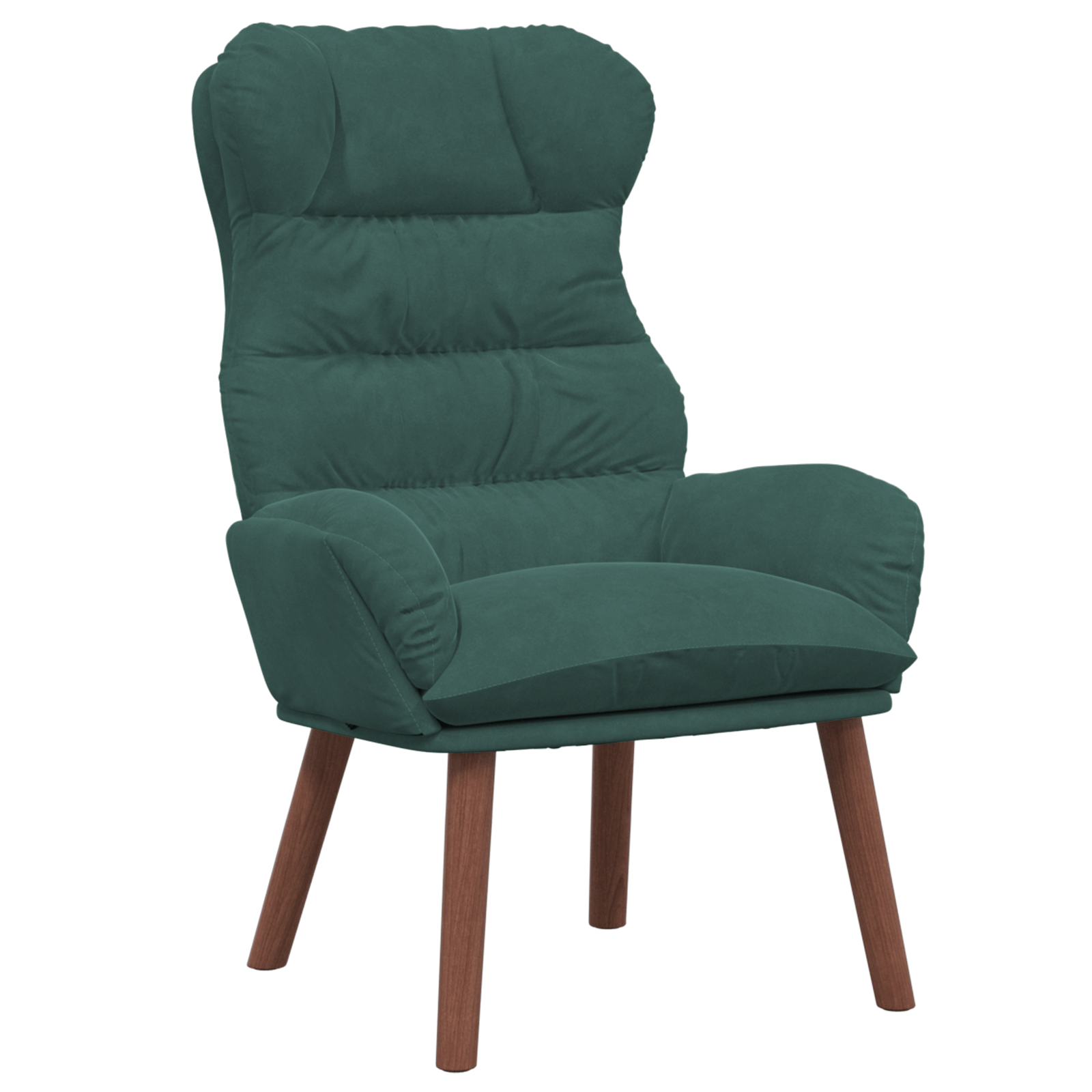 Fotoliu Relaxant Verde inchis din Catifea — imaginea 2