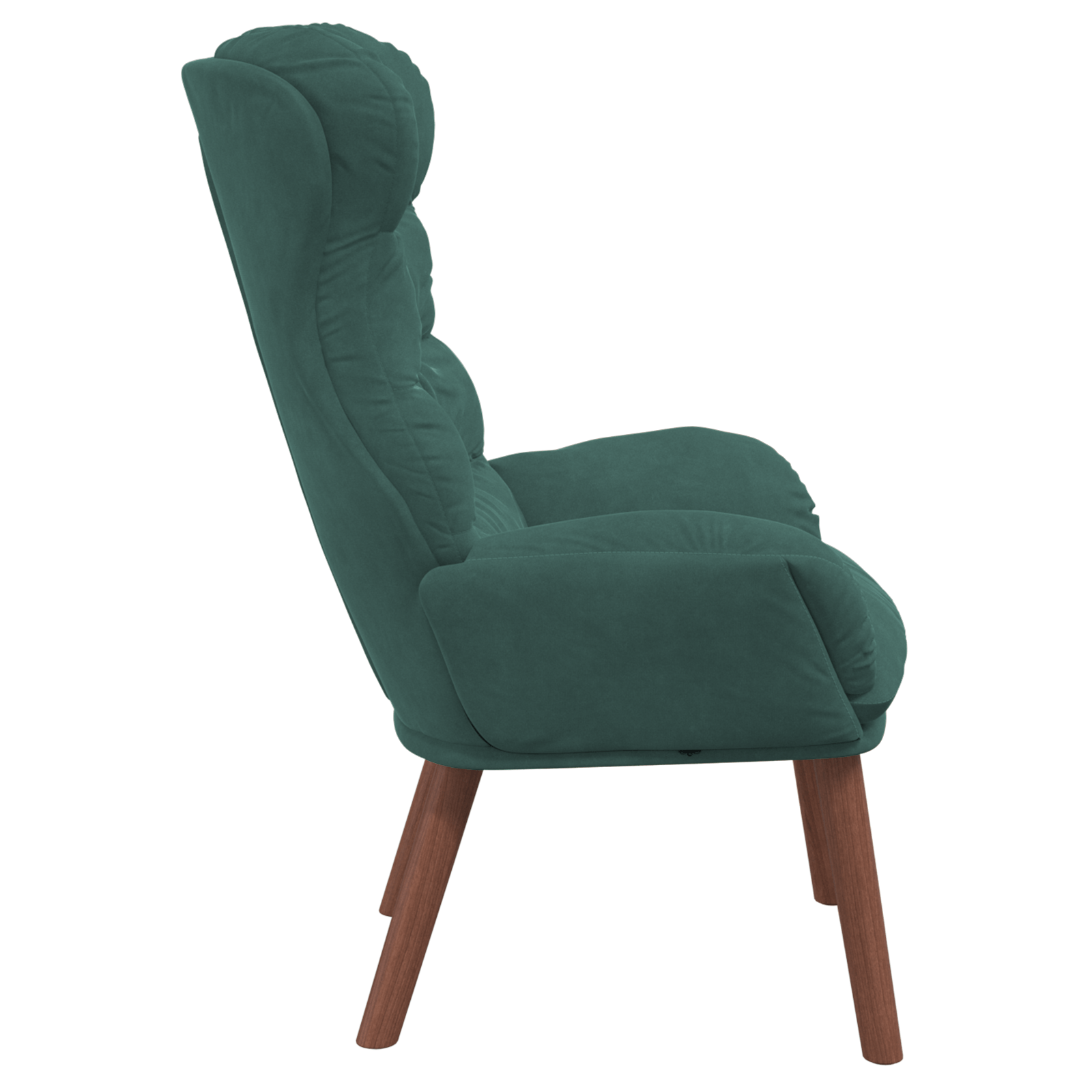 Fotoliu Relaxant Verde inchis din Catifea — imaginea 5